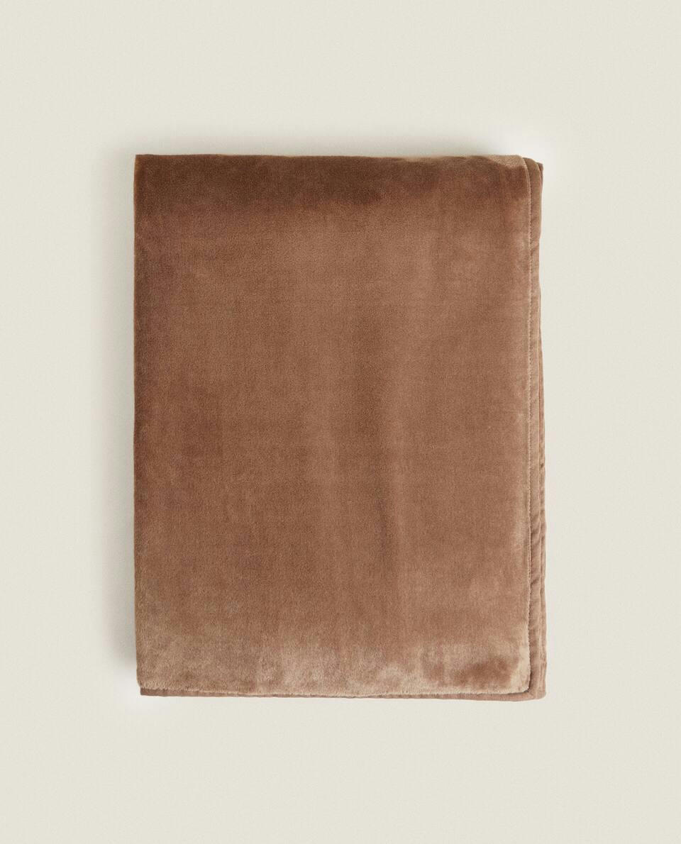 SHORT FAUX FUR FLEECE BLANKET