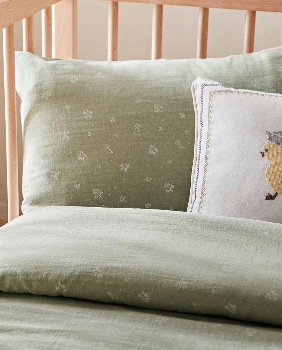 CLOVER COTTON MUSLIN PILLOWCASE