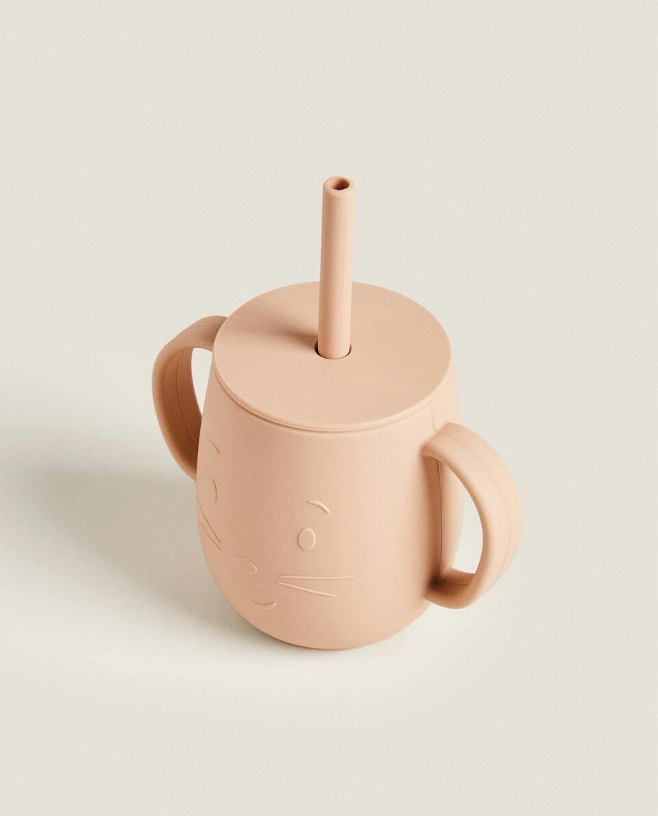 MOUSE SILICONE TUMBLER WITH STRAW