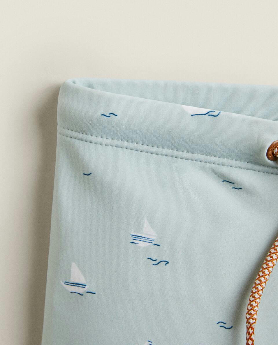 BOAT PRINT SWIMMING TRUNKS