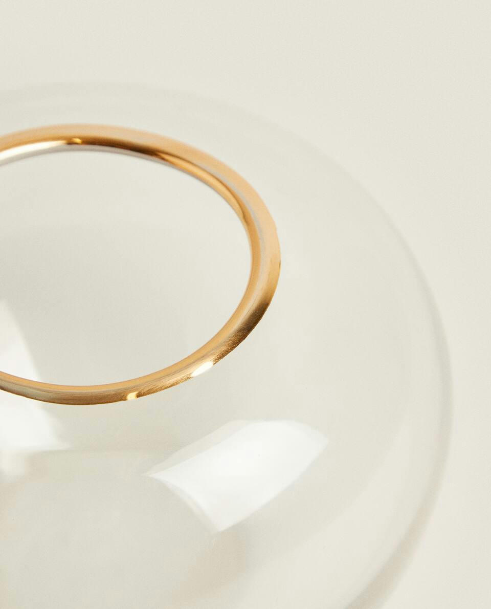 GLASS VASE WITH LINE