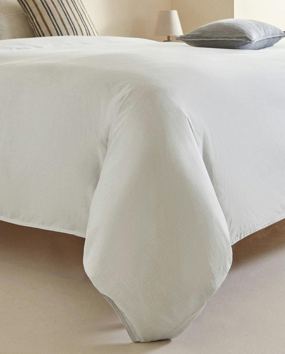 STRIPED COTTON DUVET COVER