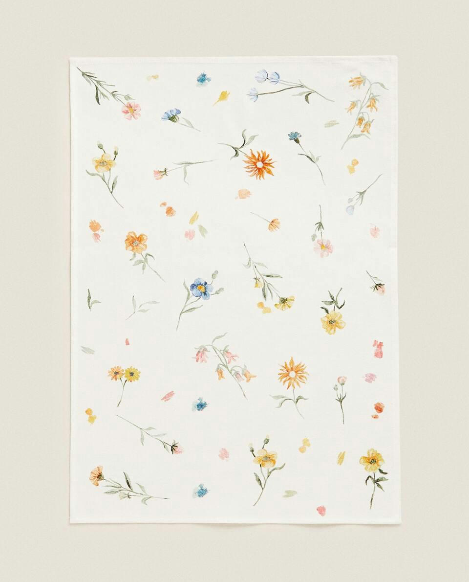 FLORAL PRINT COTTON TEA TOWEL (PACK OF 2)