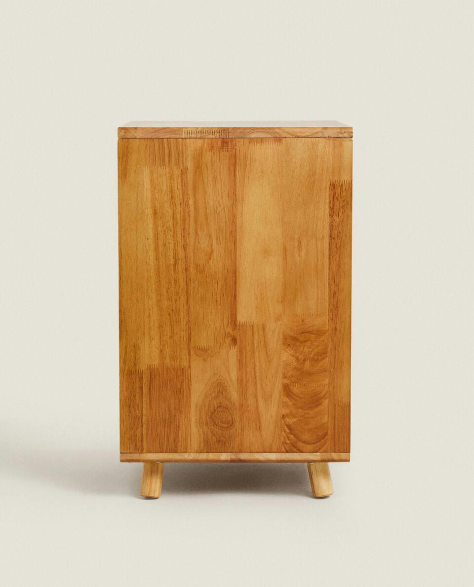 WOODEN BEDSIDE TABLE