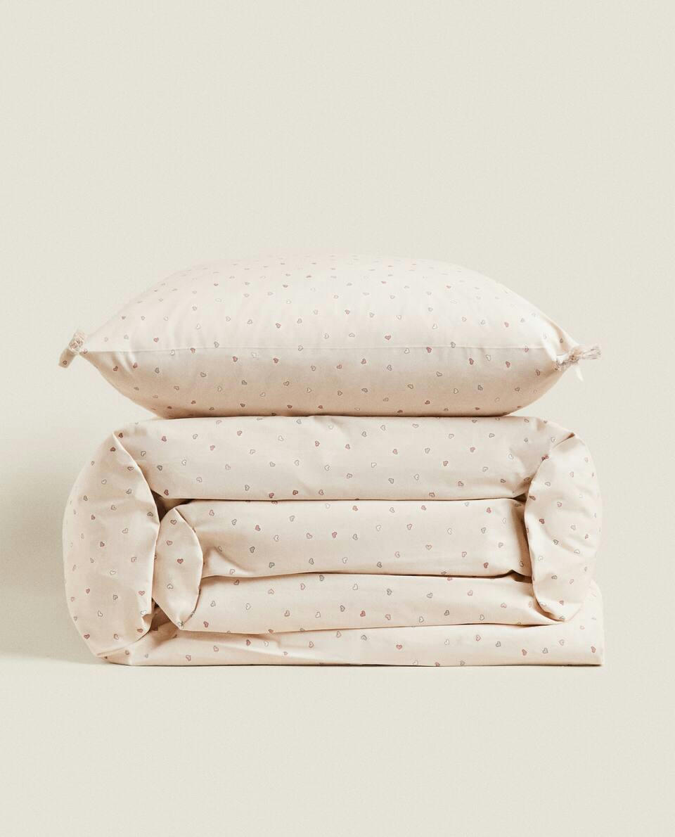 HEART PRINT DUVET COVER