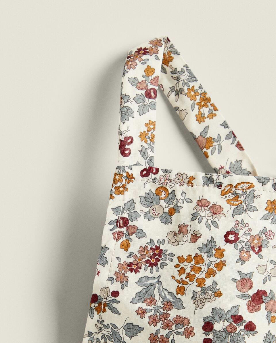 FLORAL PRINT FABRIC CHILDREN'S DUNGAREES