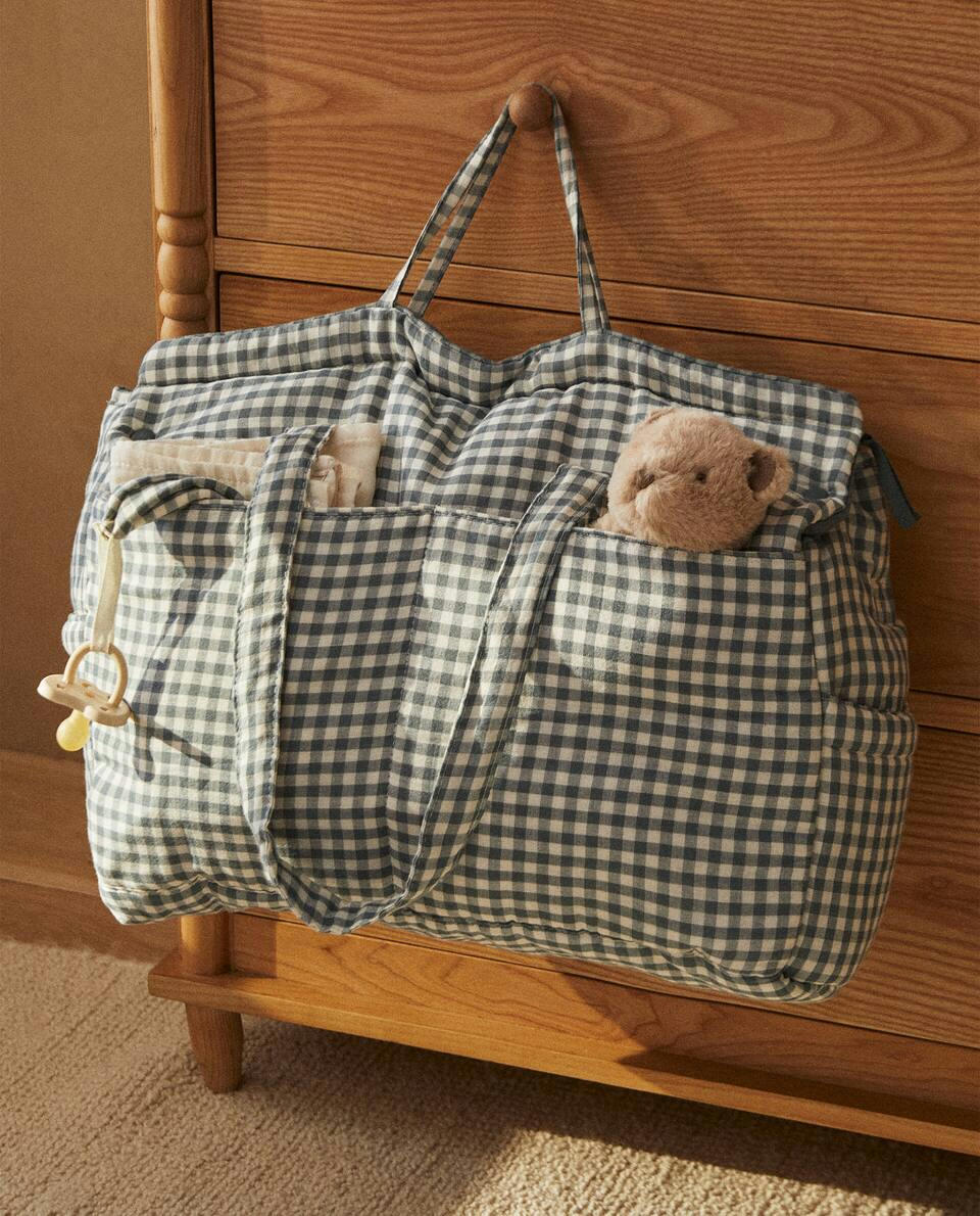 CHILDREN’S GINGHAM MATERNITY BAG