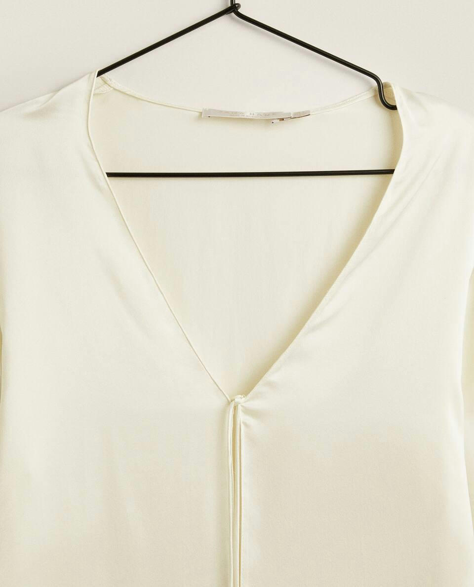 ECRU SILK BLOUSE