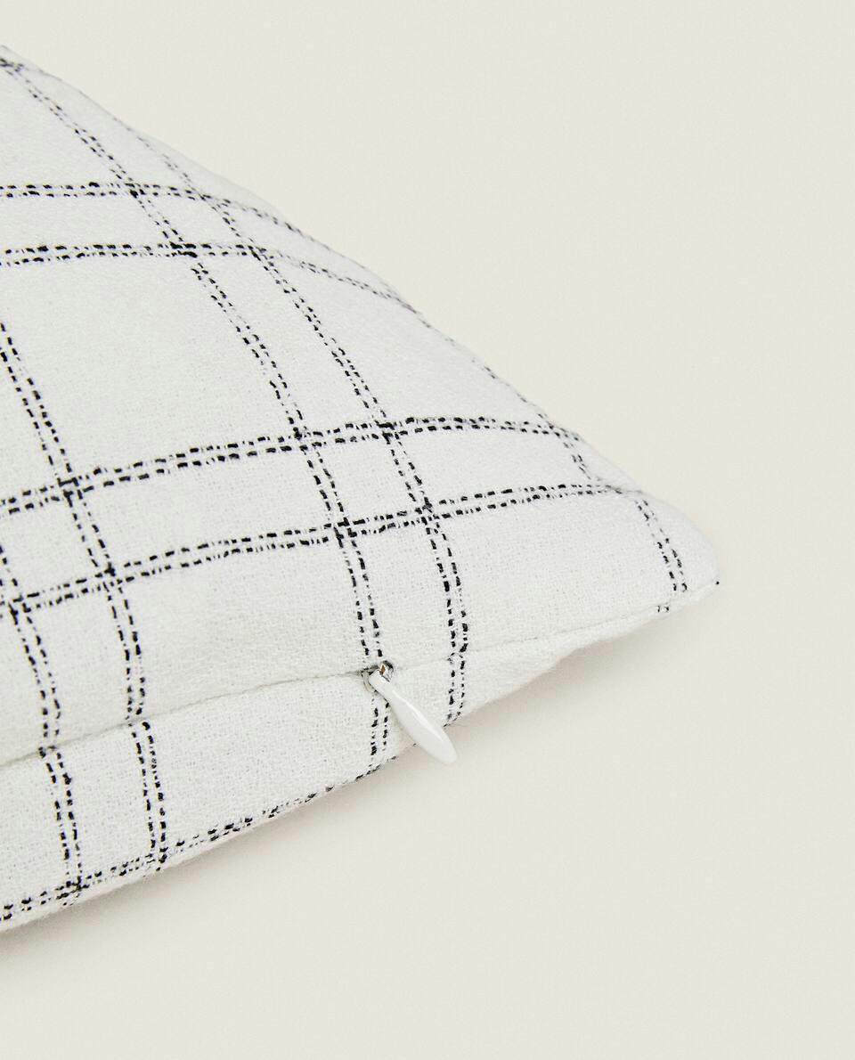 CHECK CUSHION COVER