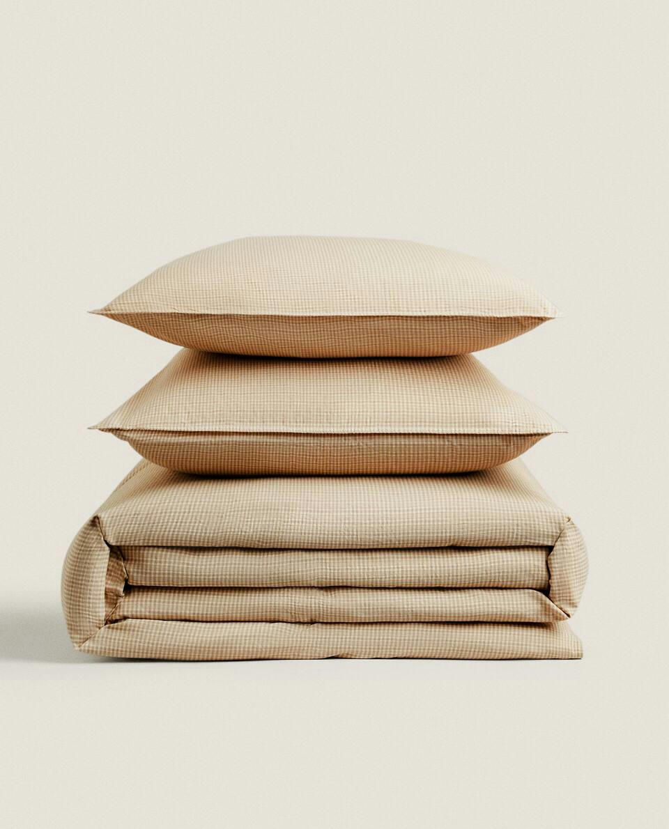 STRIPED COTTON DUVET COVER