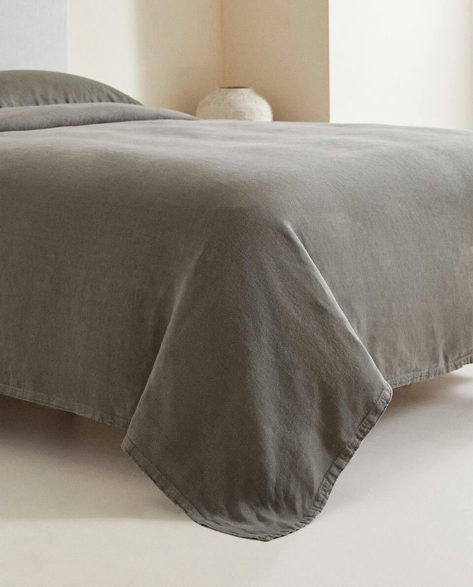 WASHED LINEN BEDSPREAD (400 GxM2)