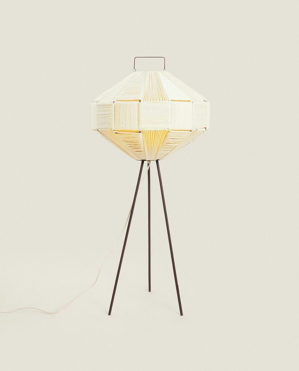 WOVEN WOOL FLOOR LAMP