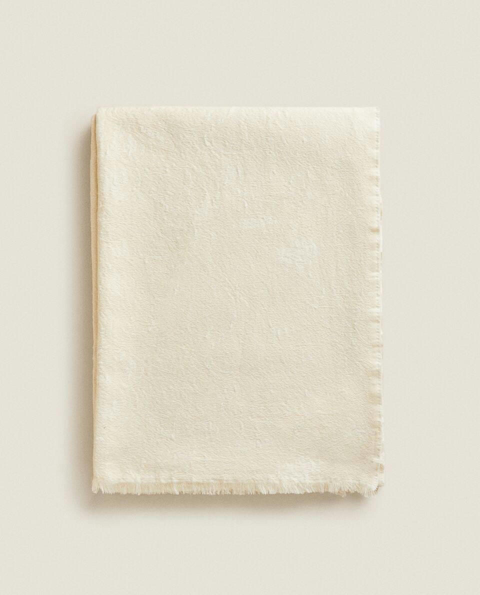 FLORAL JACQUARD BLANKET