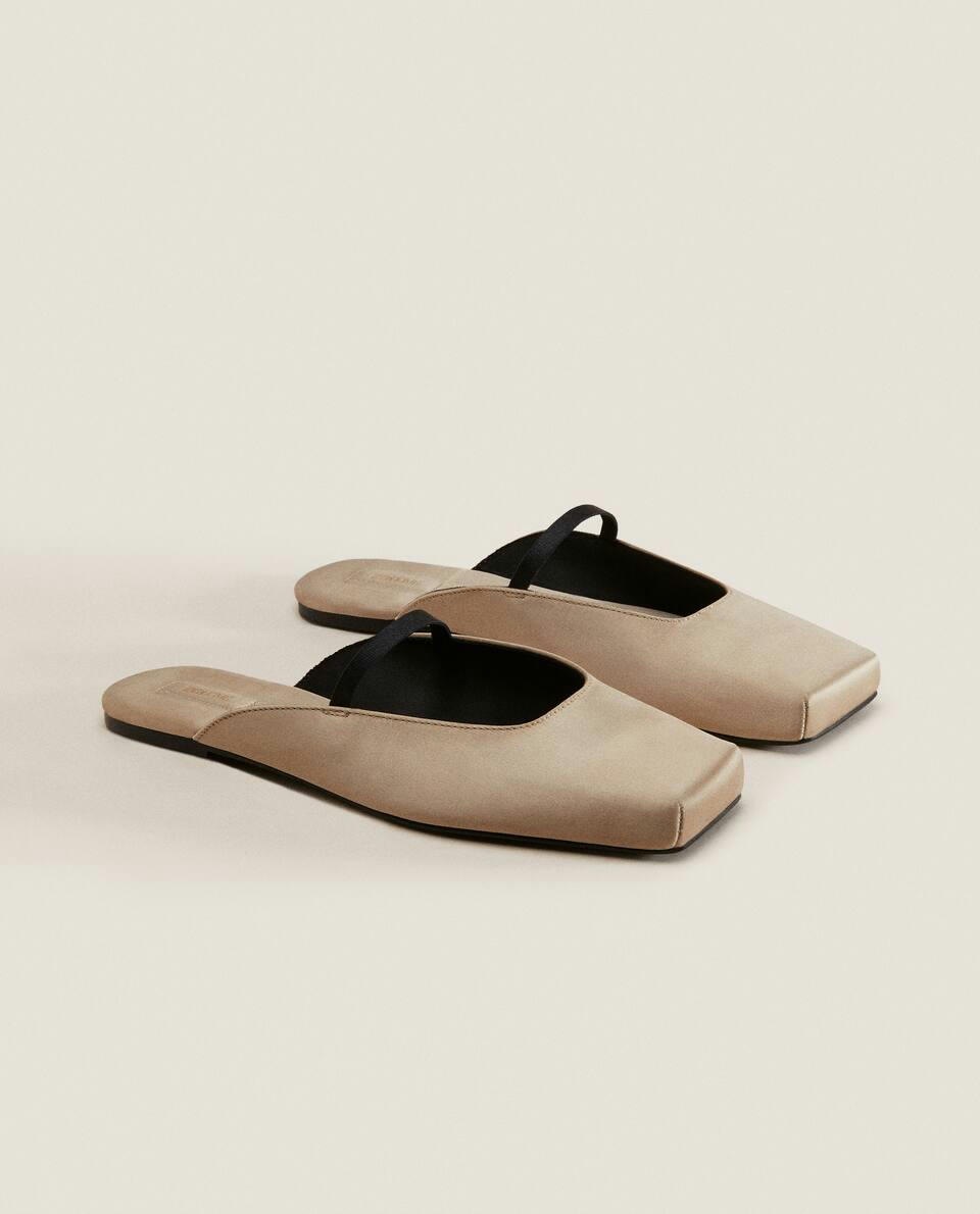 SATIN SLINGBACK BALLERINAS