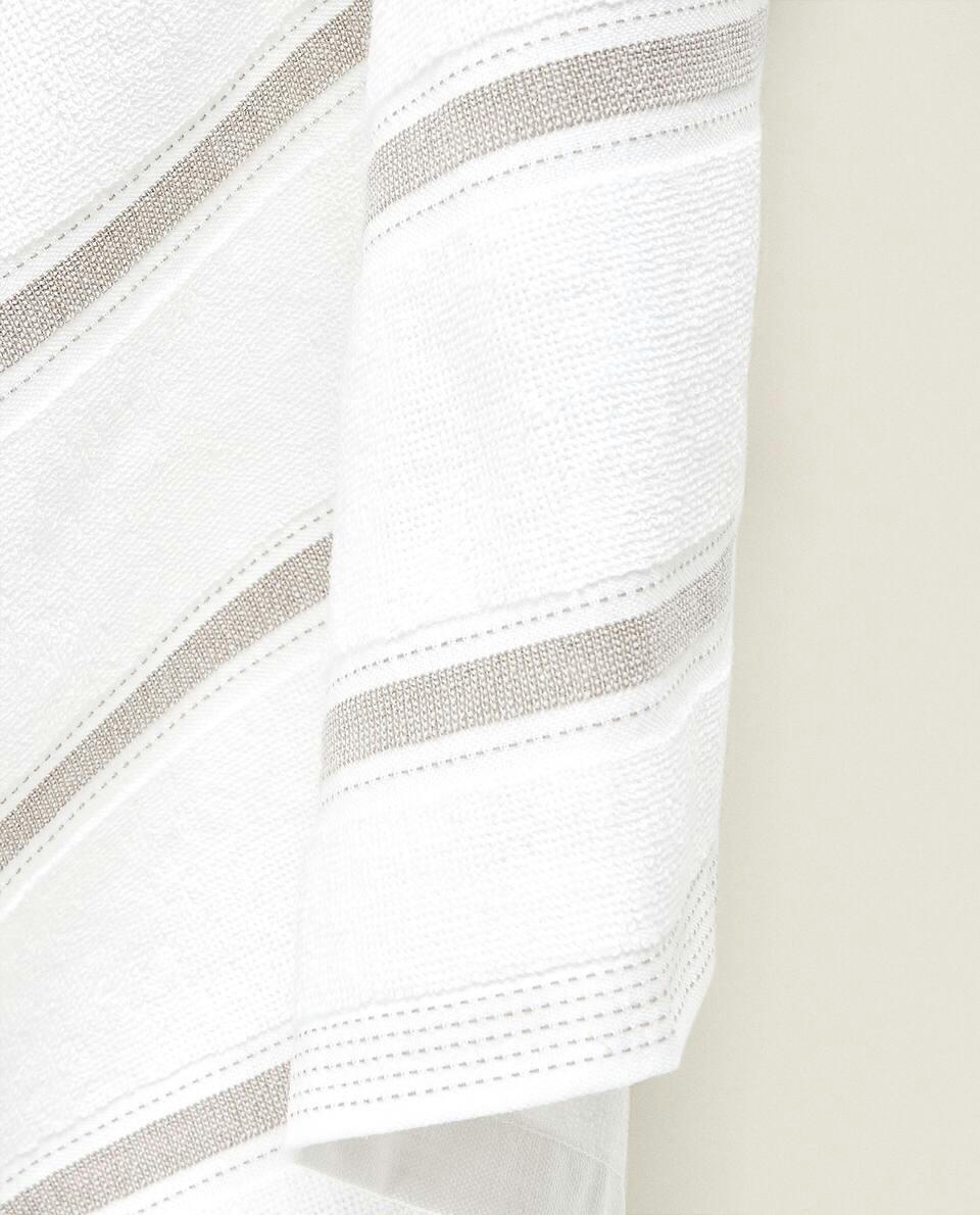 STRIPED COTTON TERRYCLOTH TEA TOWEL