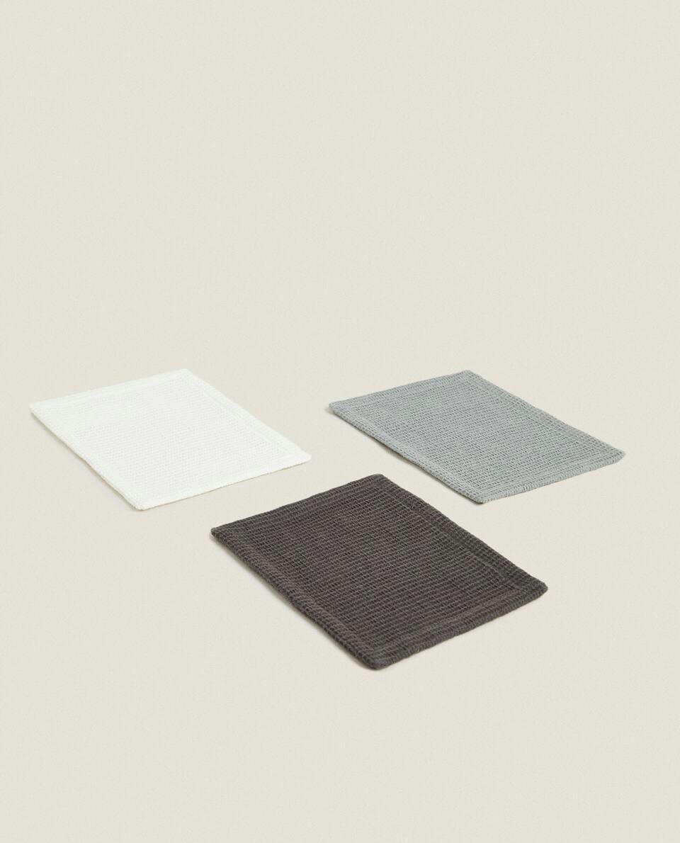 WAFFLE MINI TEA TOWEL (PACK OF 3)