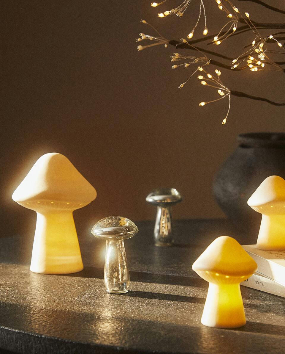 CERAMIC MUSHROOM LED DECORATION