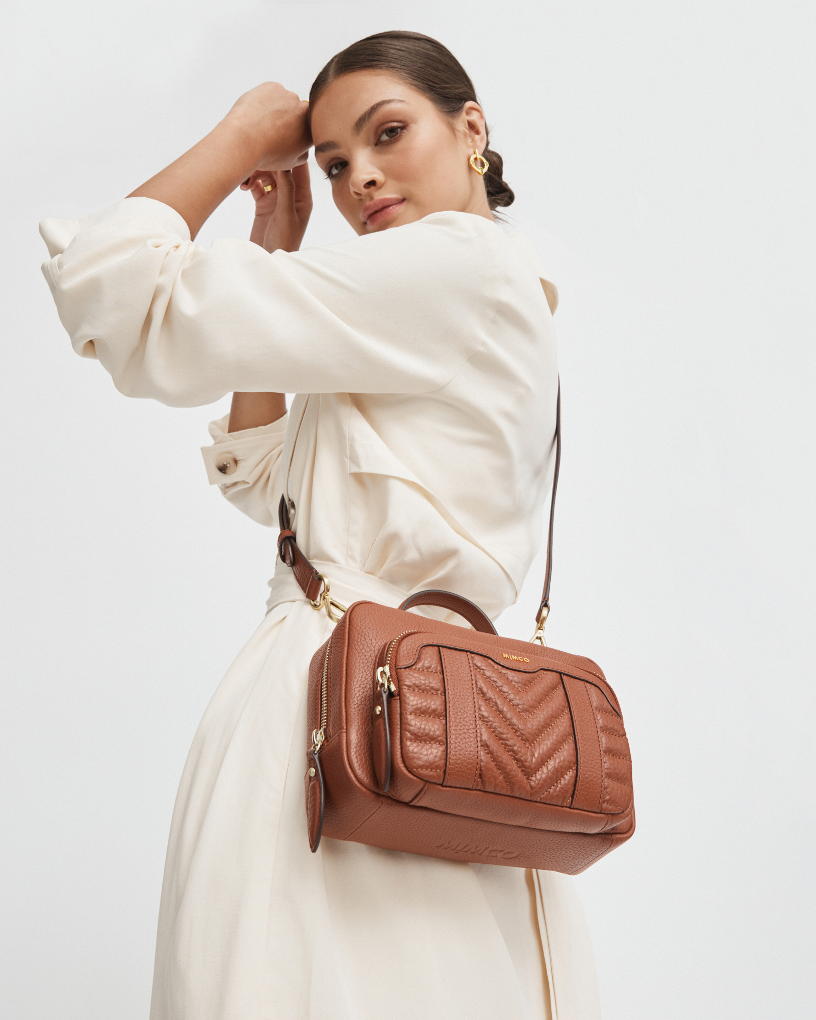 Mimco Envelop Satchel Cross Body Bag