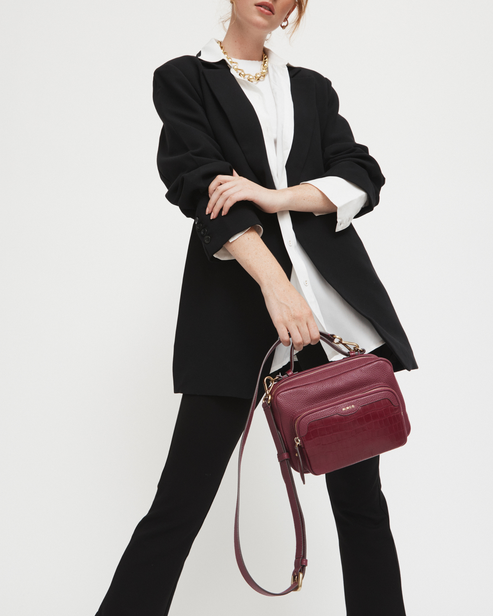 Mimco Envelop Satchel Cross Body Bag