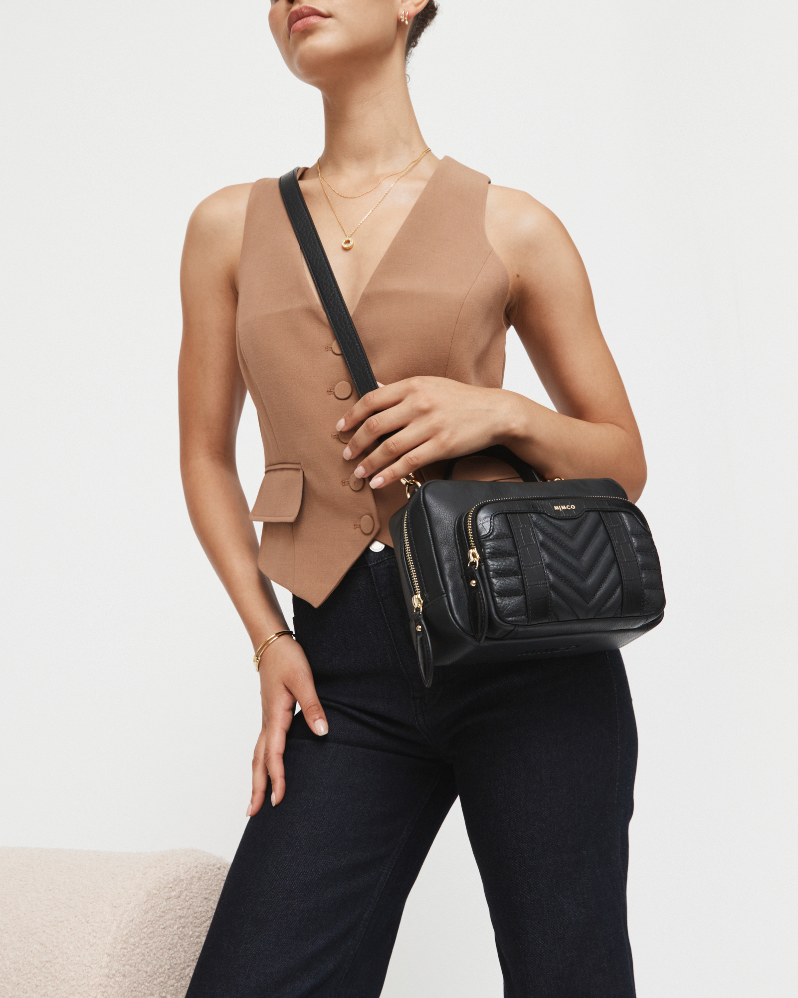 Mimco Envelop Satchel Cross Body Bag