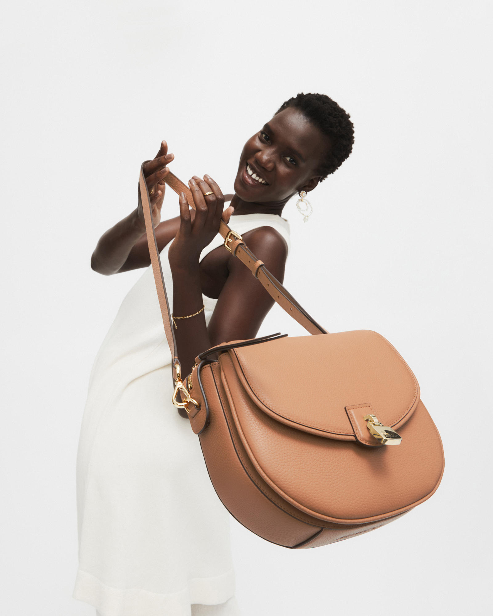 Mimco Lock-it Saddle Cross Body Bag