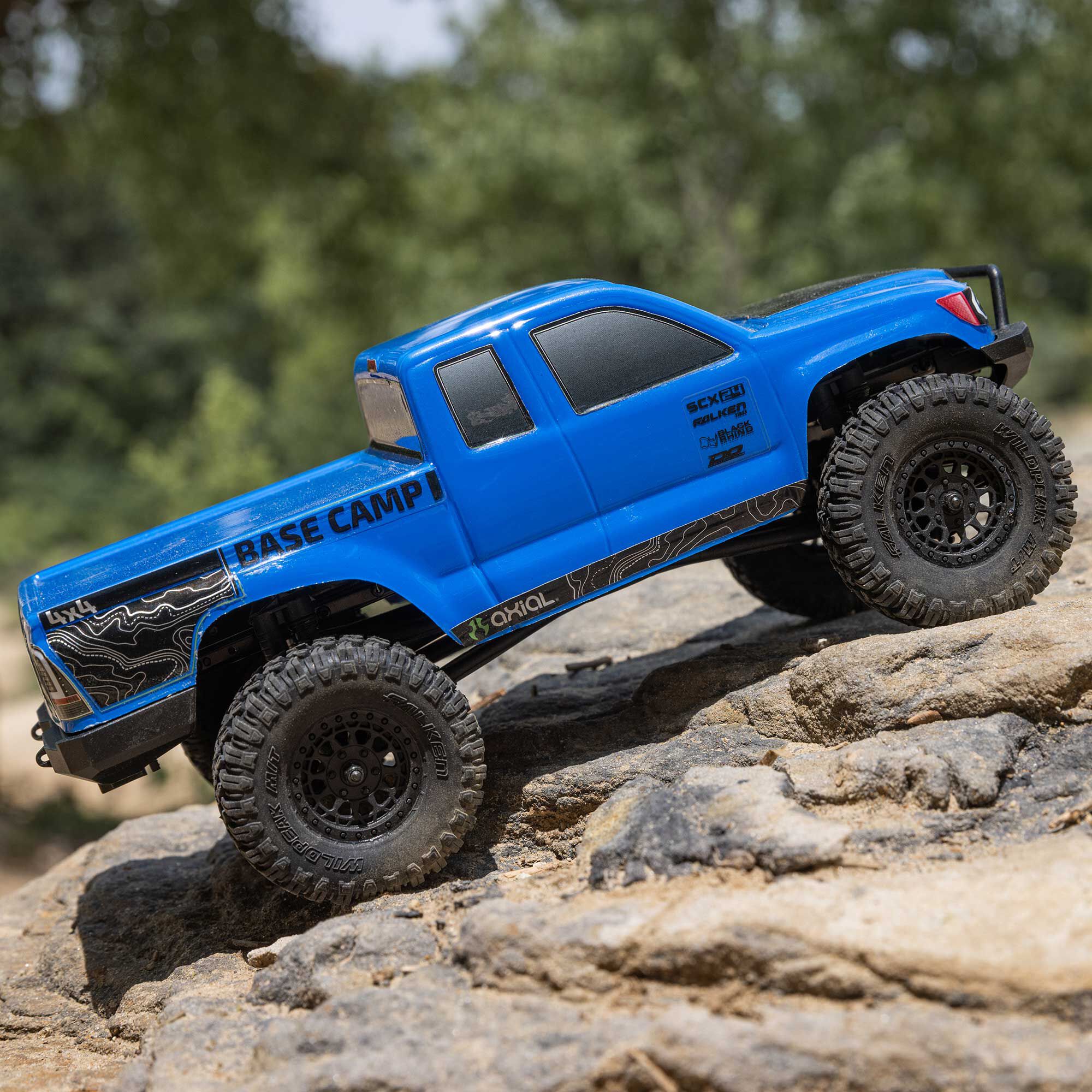 Axial 1/24 SCX24 Base Camp 4X4 RTR Brushed Rock Crawler (Battery & Charger Included), Blue