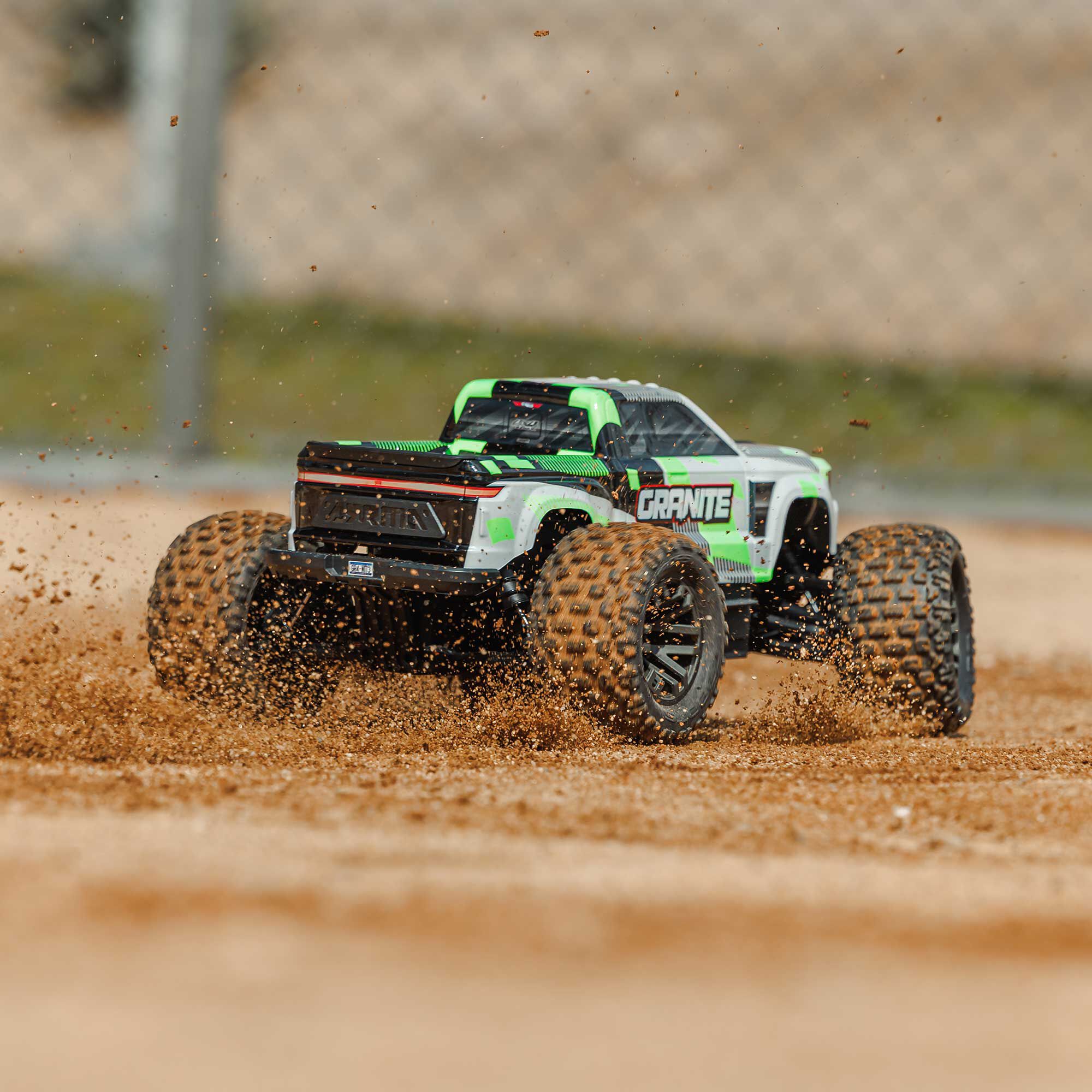 ARRMA 1/10 GRANITE MEGA 665 4X4 RTR Brushed Monster Truck, Green