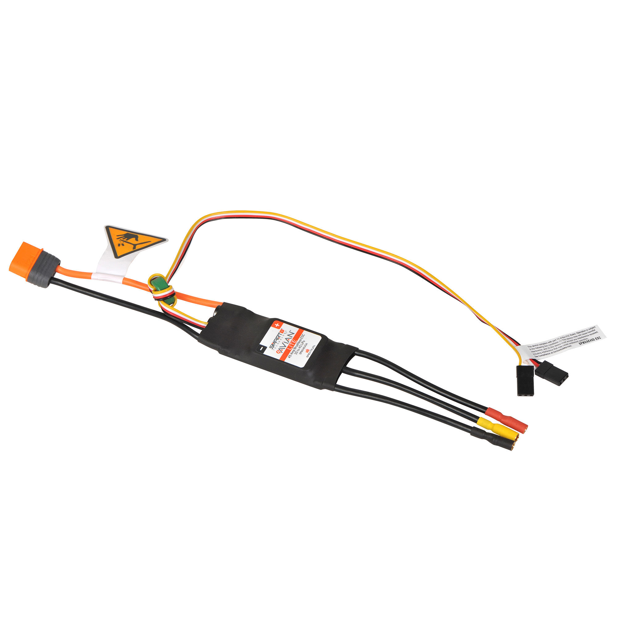 Spektrum Accessories Avian 45-Amp Smart Lite Brushless ESC, 3S-4S: IC3