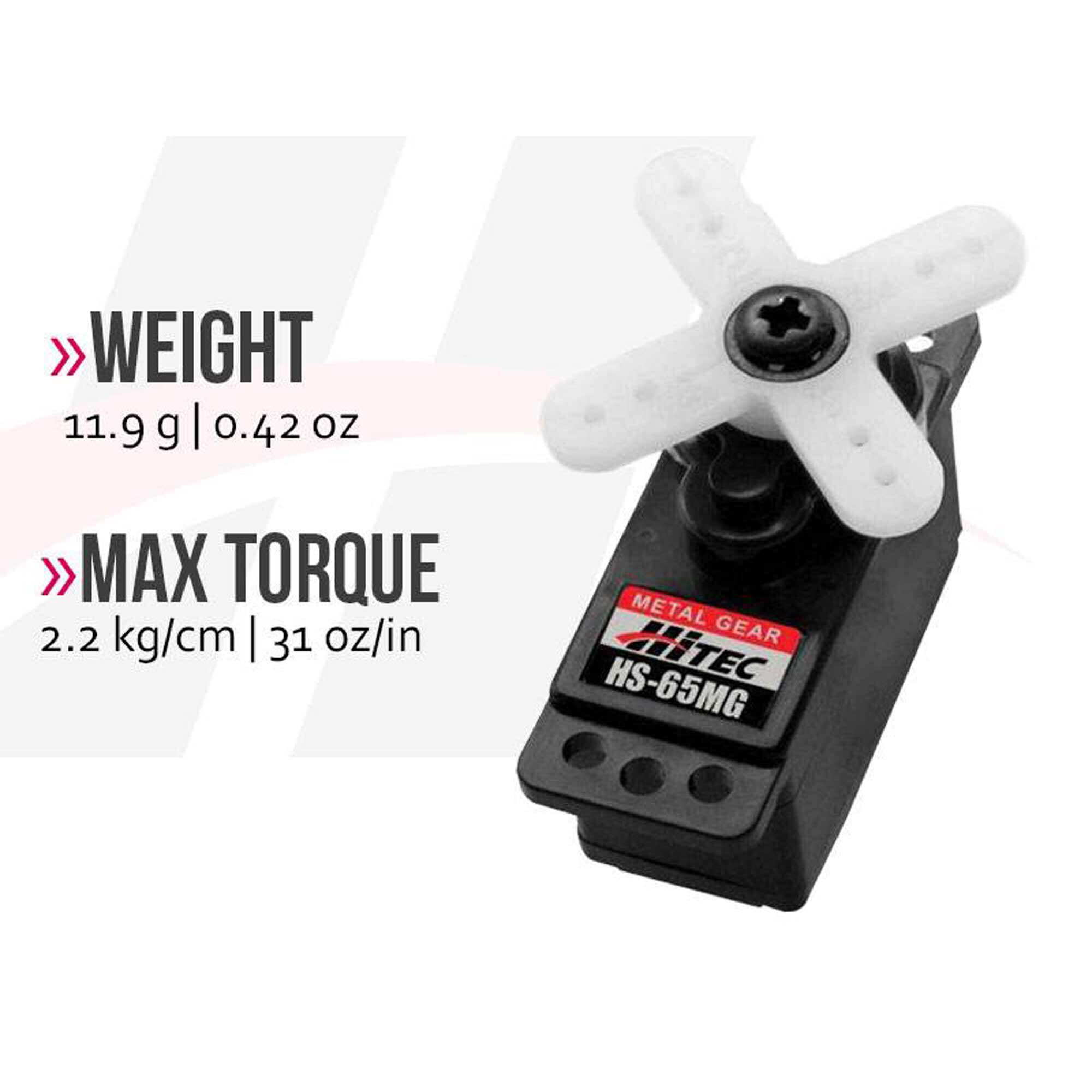 Hitec RCD Inc. HS-65MG Sub-Micro Analog Metal Gear Servo