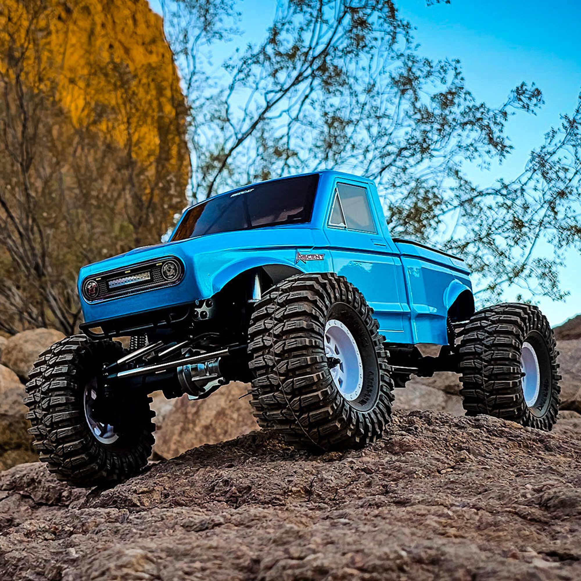Redcat Racing 1/10 Ascent LCG Two-Piece Pinched & Dovetailed Body Rock Crawler RTR, Blue
