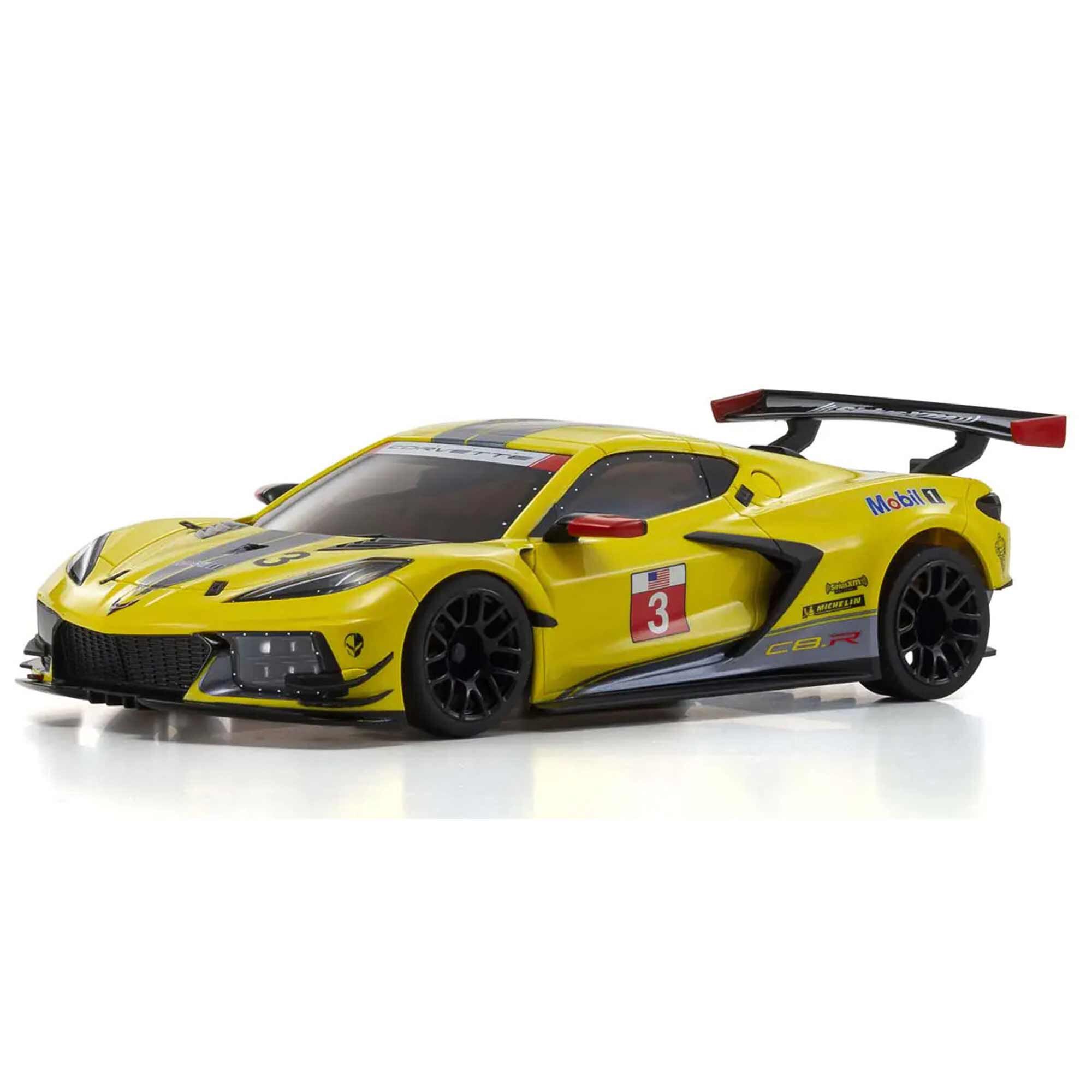 Kyosho 1/28 Chevrolet Corvette C8.R MINI-Z RWD RTR, Yellow