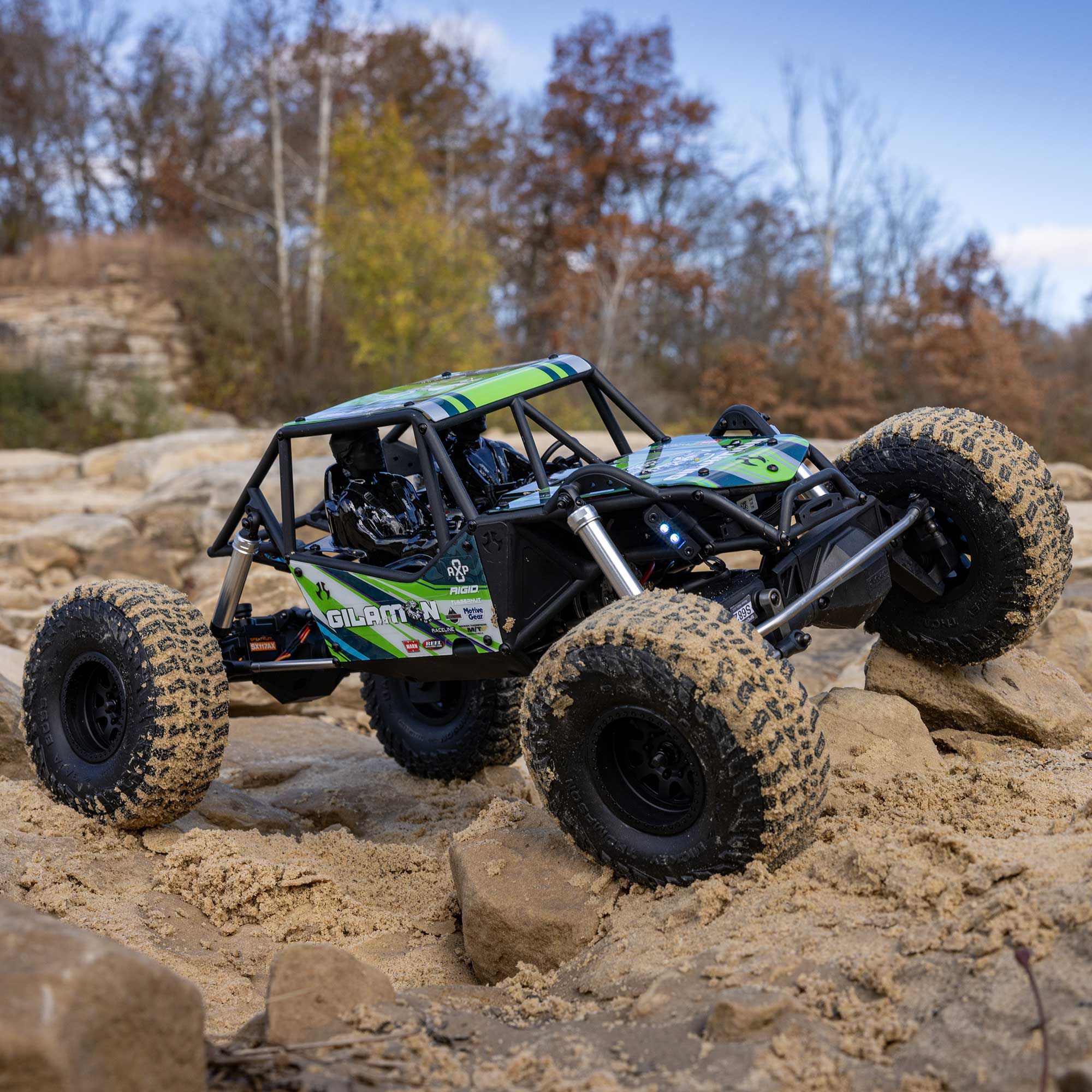 Axial 1/8 AXP8 Gilamon 2.2 4X4 RTR Brushed Trail Buggy, Green
