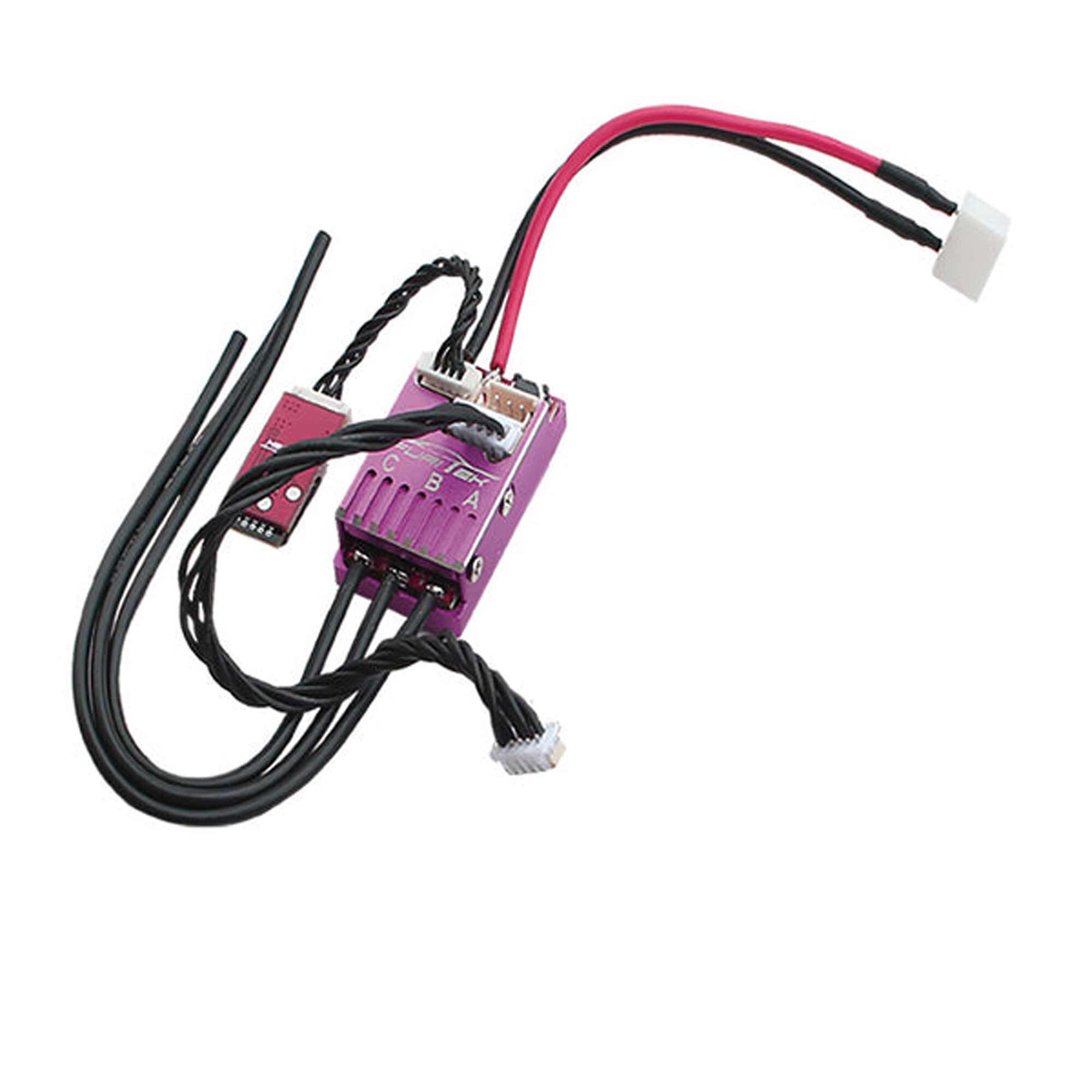 Furitek Cyclos 2S Lipo 20A/40A Brushless Sensored ESC, Aluminum Purple Case: Drift/Race