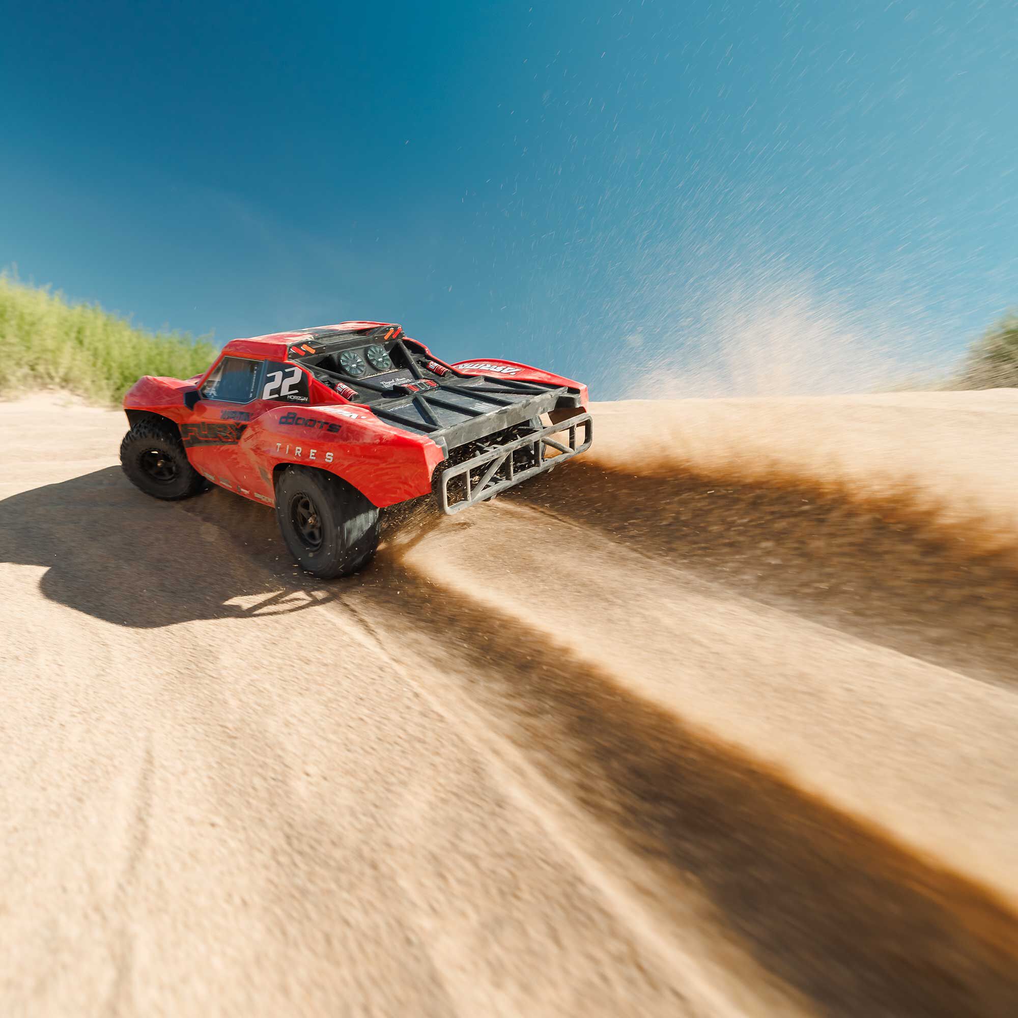 ARRMA 1/10 FURY 2WD RTR Brushed Short Course Truck (Battery & Charger Included), Red