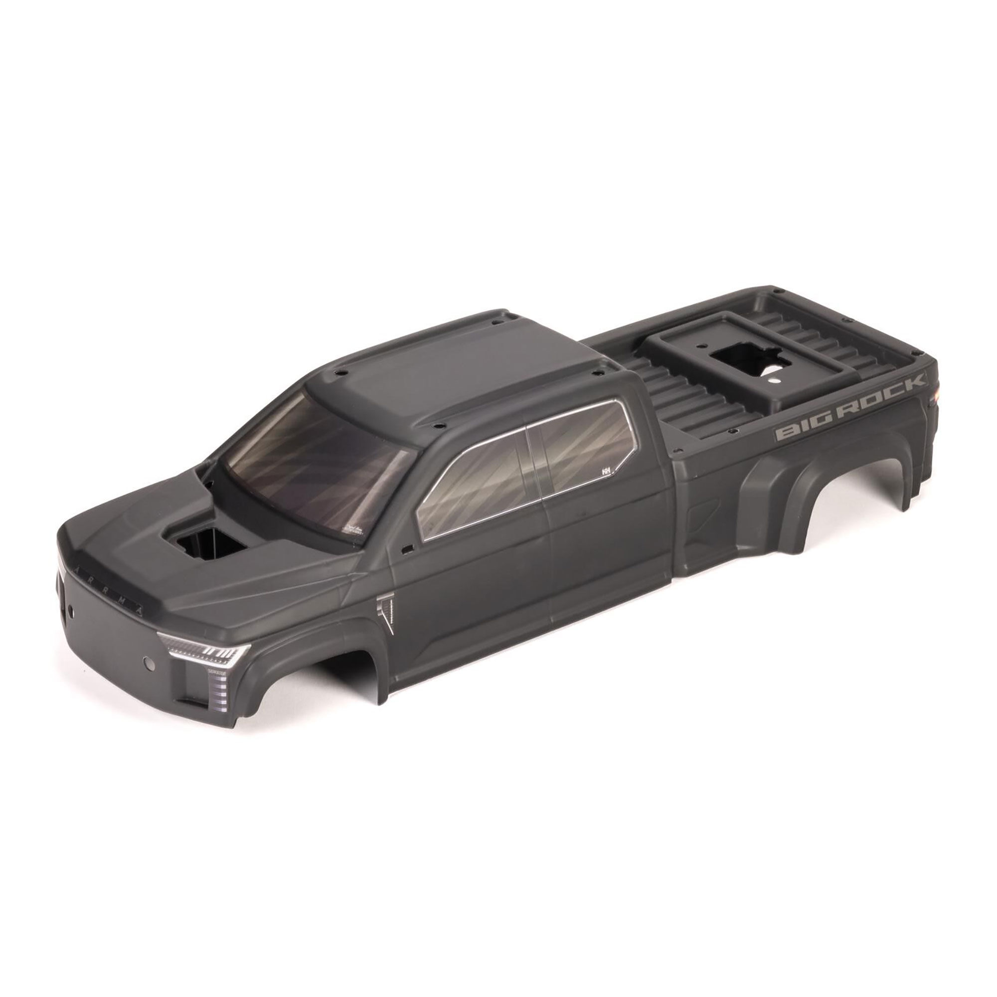 ARRMA BIG ROCK CREW 4X4 Cab Clipless Painted Decaled Trimmed Body, Matte Black