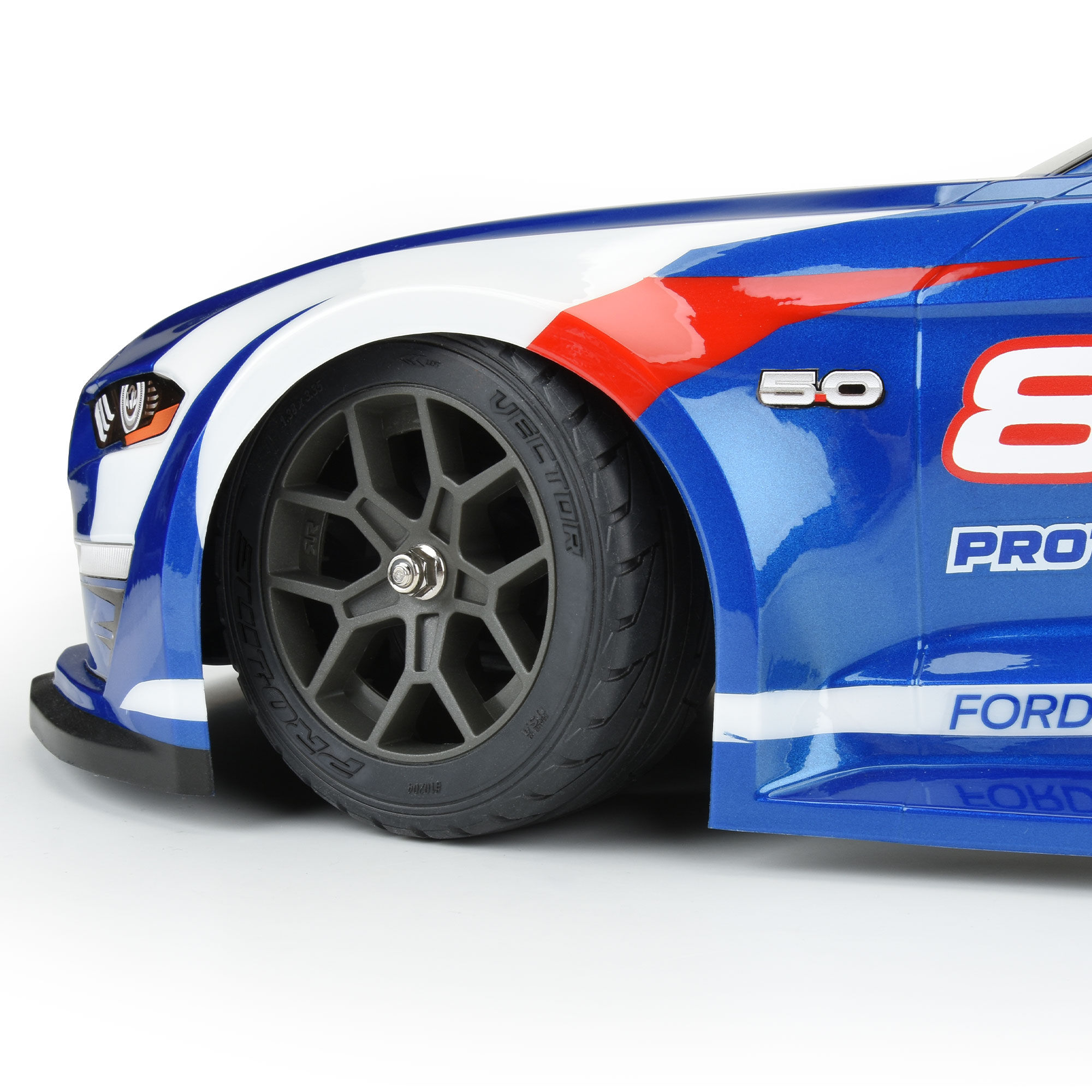 Pro-Line Racing 1/8 Vector S3 Front/Rear 35/85 2.4" Belted Mounted Tires, 14mm Gray: Vendetta