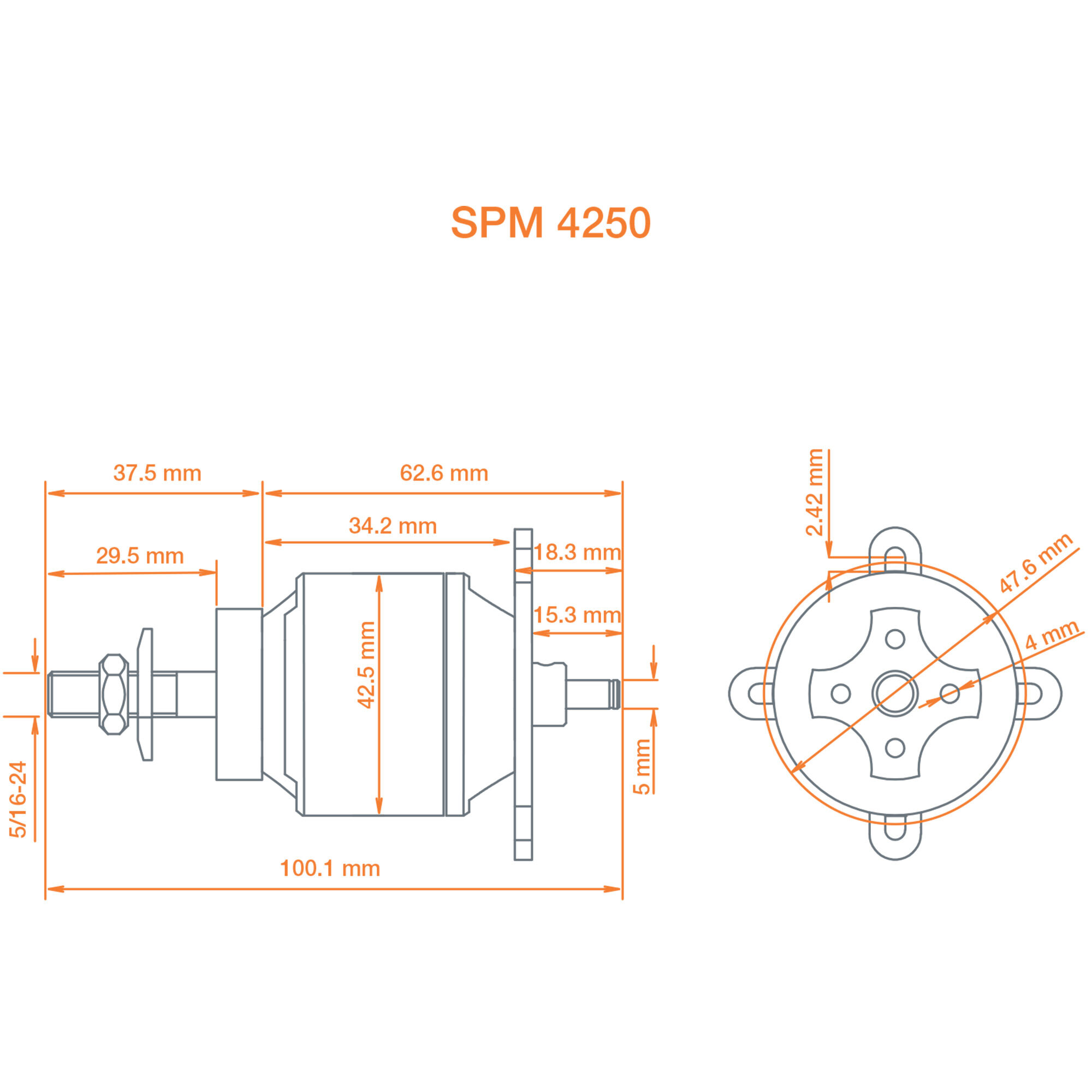 Spektrum Accessories Avian 4250-800Kv Outrunner Brushless Motor
