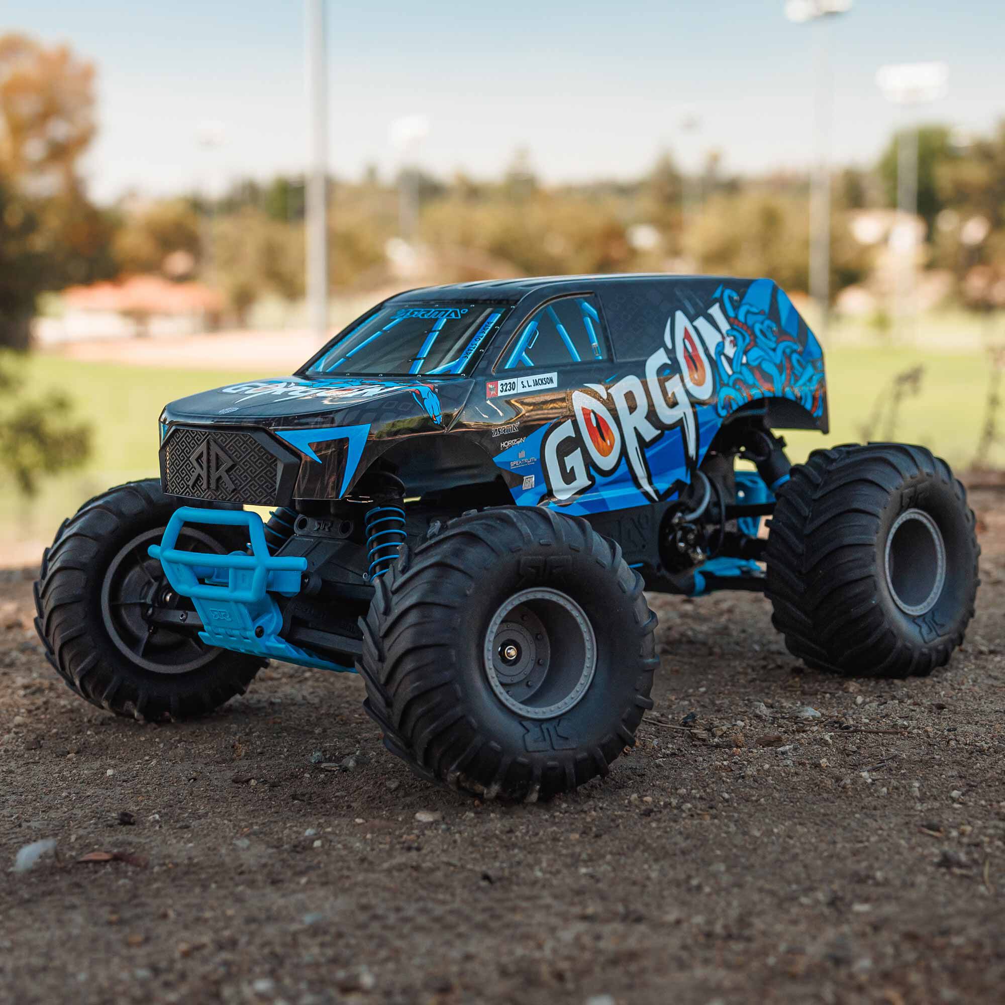 ARRMA 1/10 GORGON 2WD RTR Brushed Monster Truck, Blue
