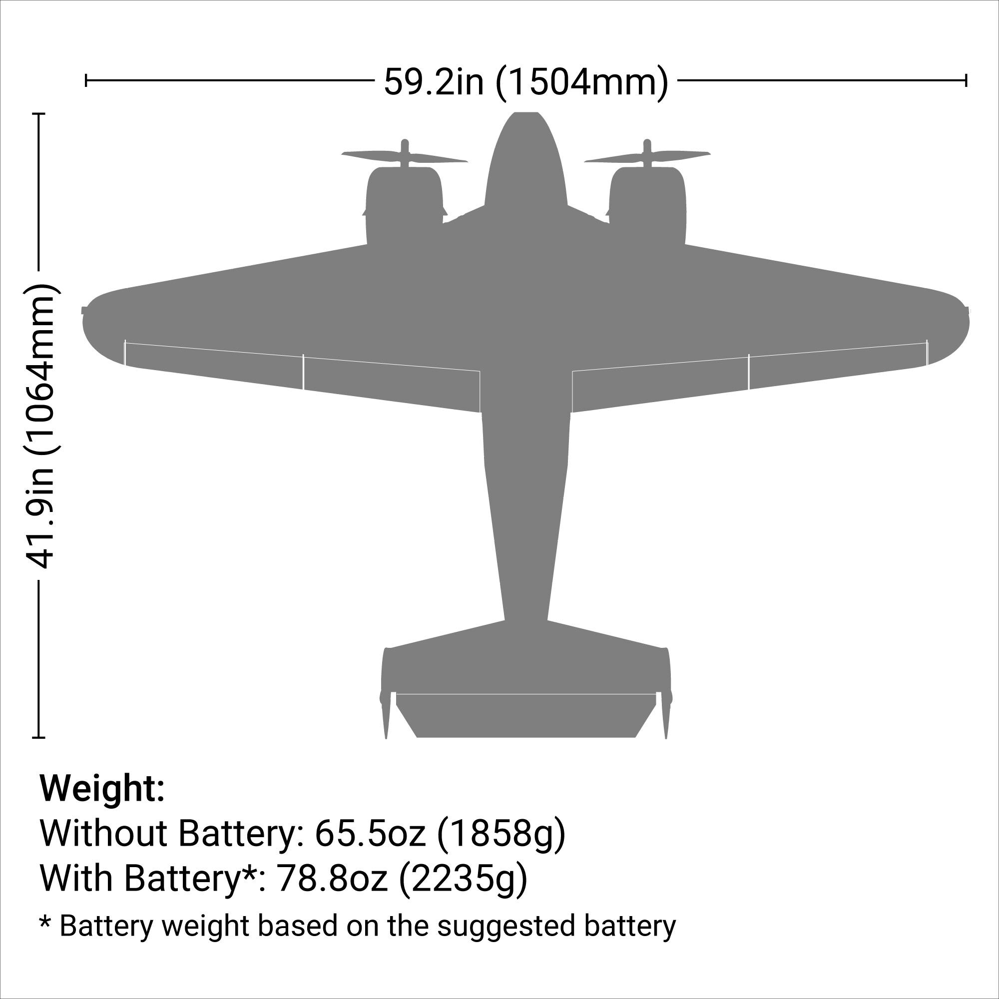 E-flite Beechcraft D18 1.5m BNF Basic