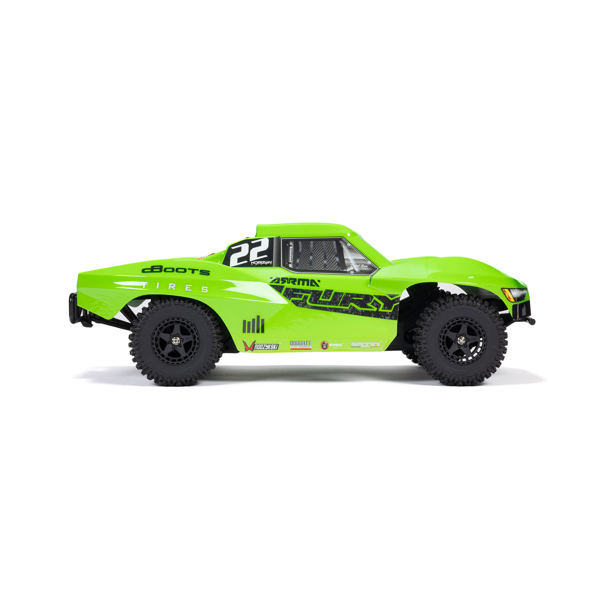 ARRMA 1/10 FURY 2WD RTR Brushed Short Course Truck, Green