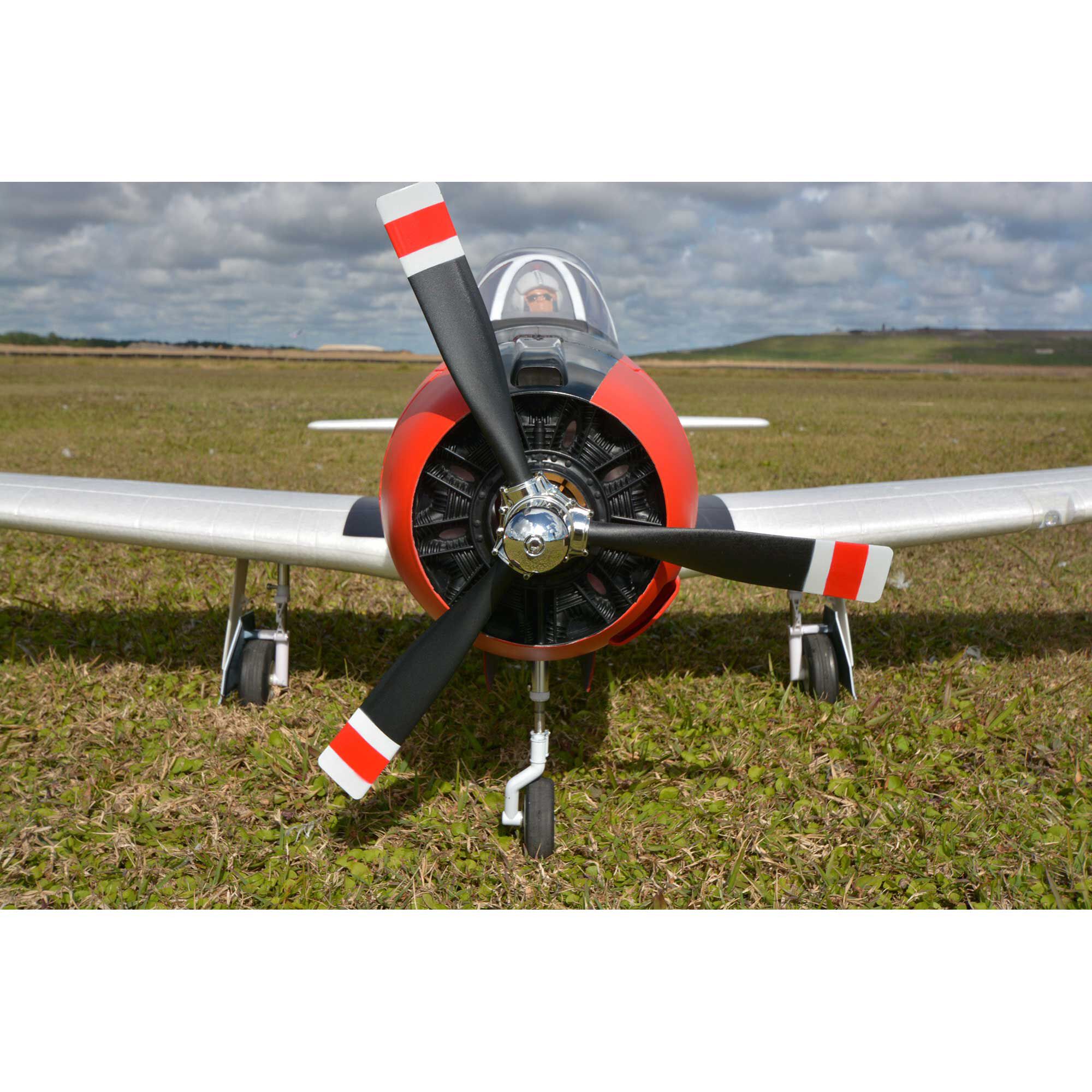FMS T-28D Trojan V4 Red PNP, 1400mm