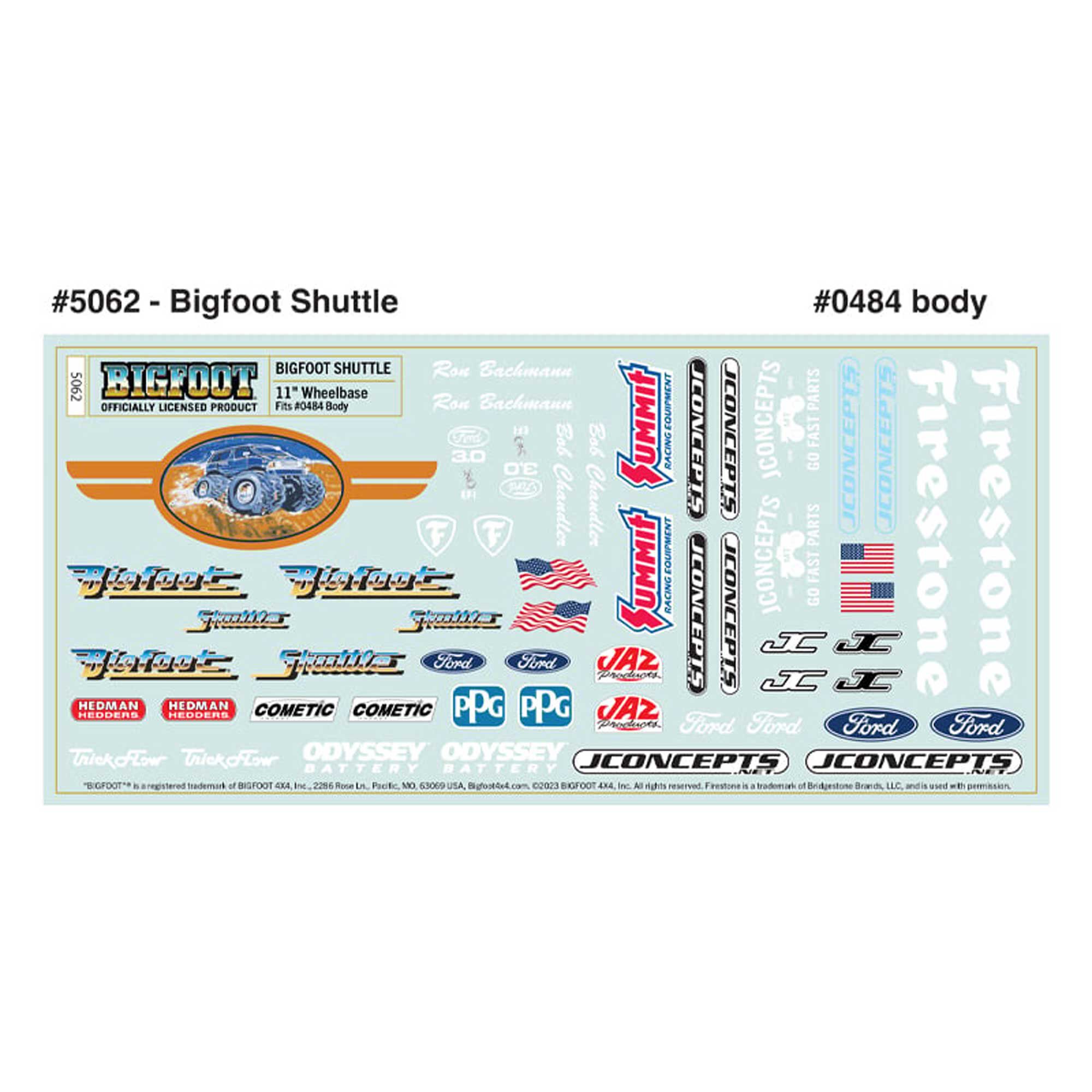 JConcepts, Inc. 1985 Ford Aerostar, BIGFOOT® Shuttle, Clod Buster