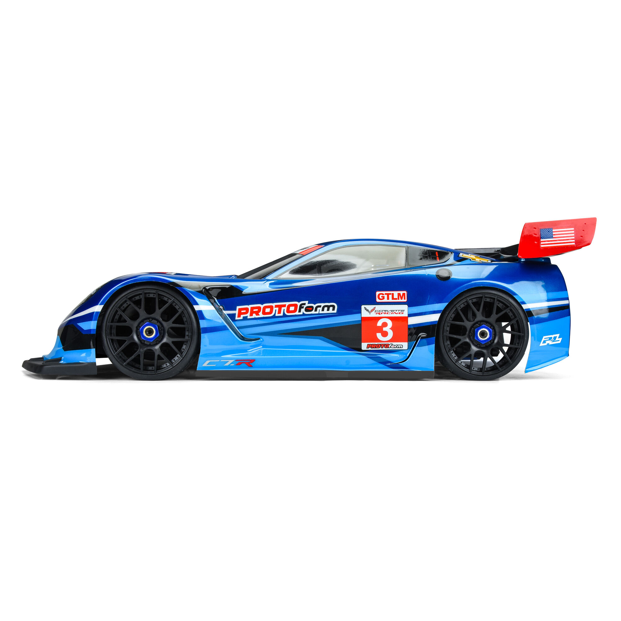 PROTOform 1/8 Chevrolet Corvette C7.R Clear Body: 1:8 GT (Short Wheelbase)