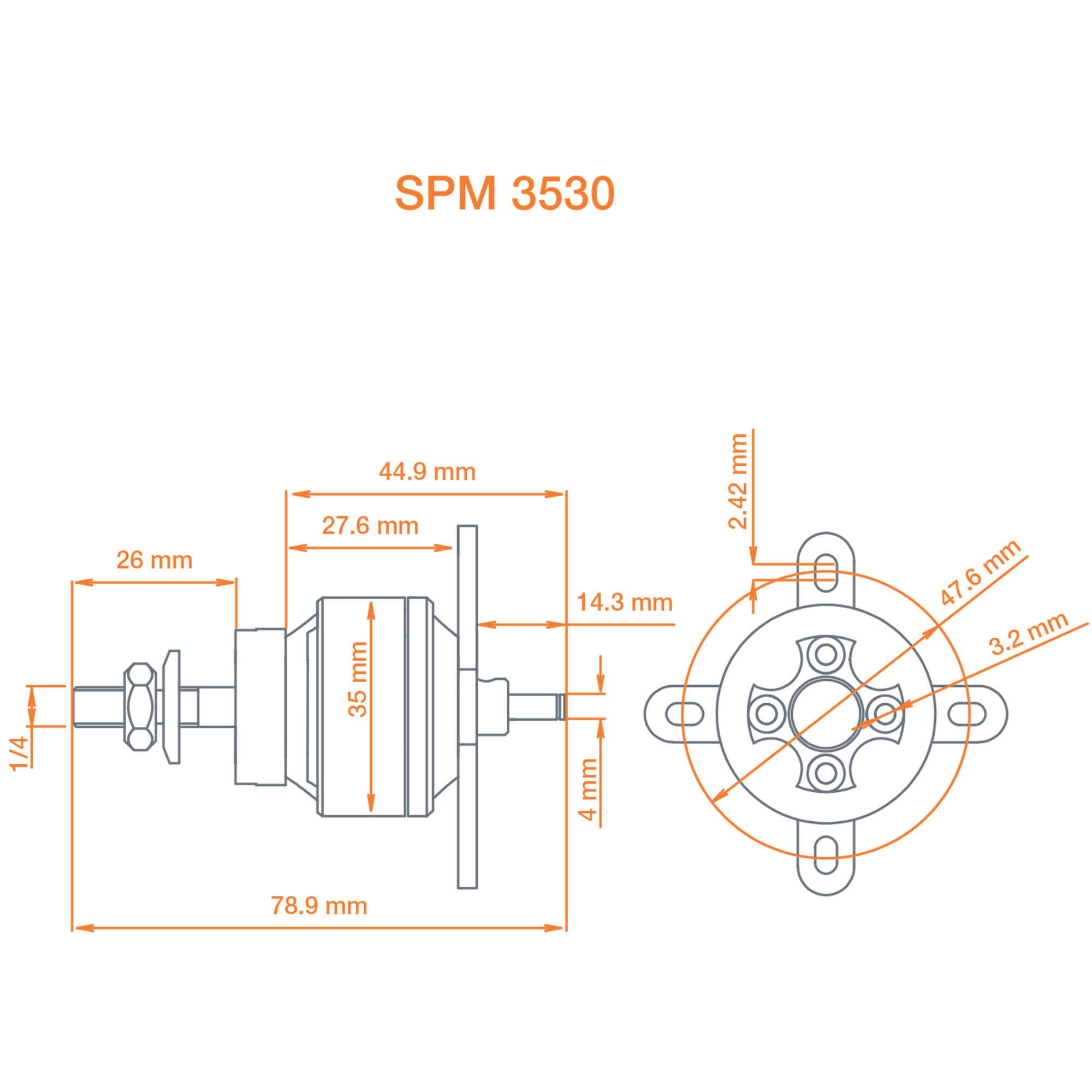 Spektrum Accessories Avian 3530-1250Kv Outrunner Brushless Motor