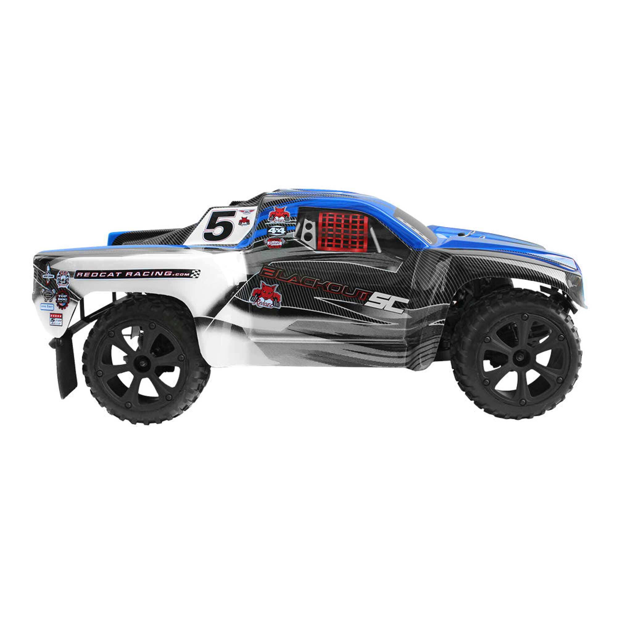 Redcat Racing 1/10 Blackout SC 4WD Short Course Truck Brushed RTR, Blue