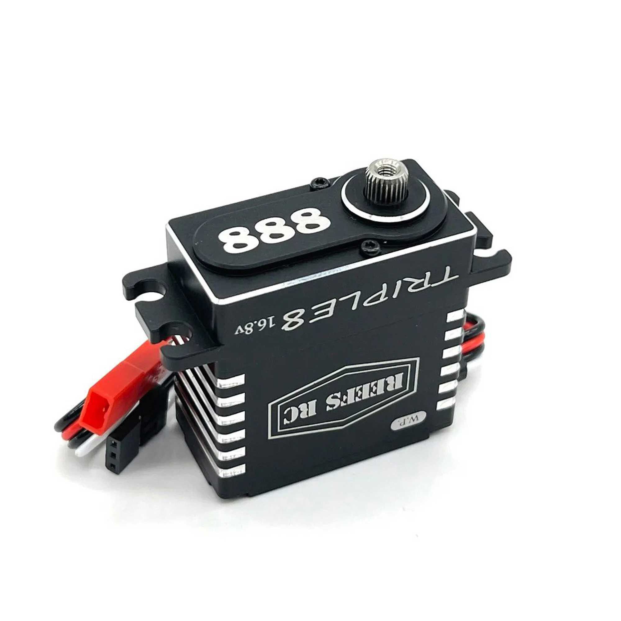 REEFS RC Triple8 Standard Digital Metal Gear Waterproof Direct Power Servo, Black