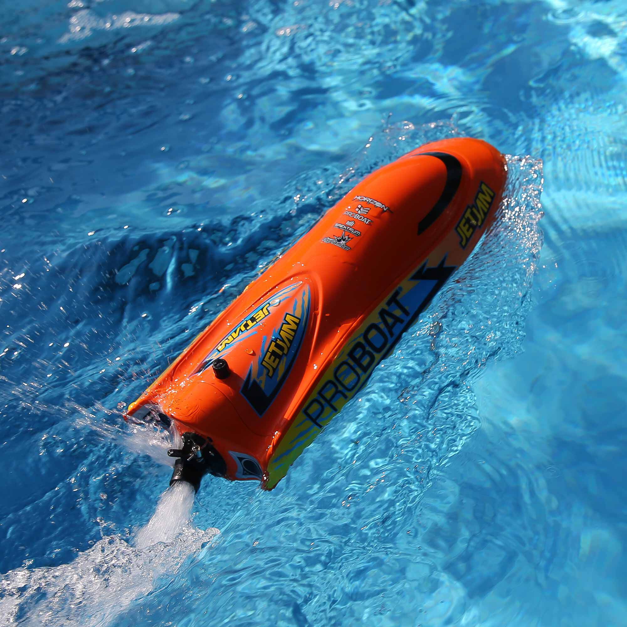 Pro Boat Jet Jam V2 12" Self-Righting Pool Racer Brushed RTR, Orange