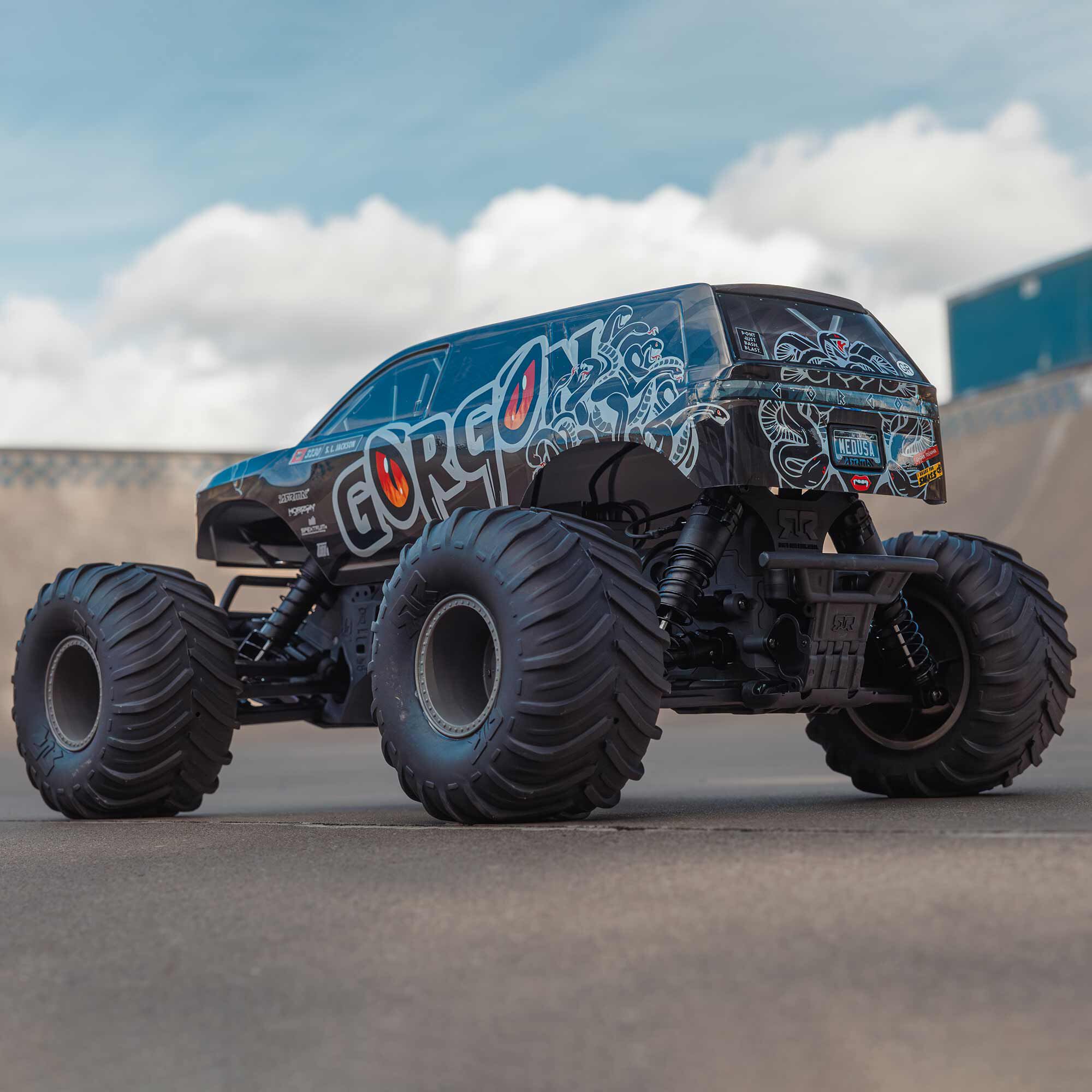ARRMA 1/10 GORGON 2WD RTA Kit Brushed Monster Truck (Battery & Charger Included), Gun Metal