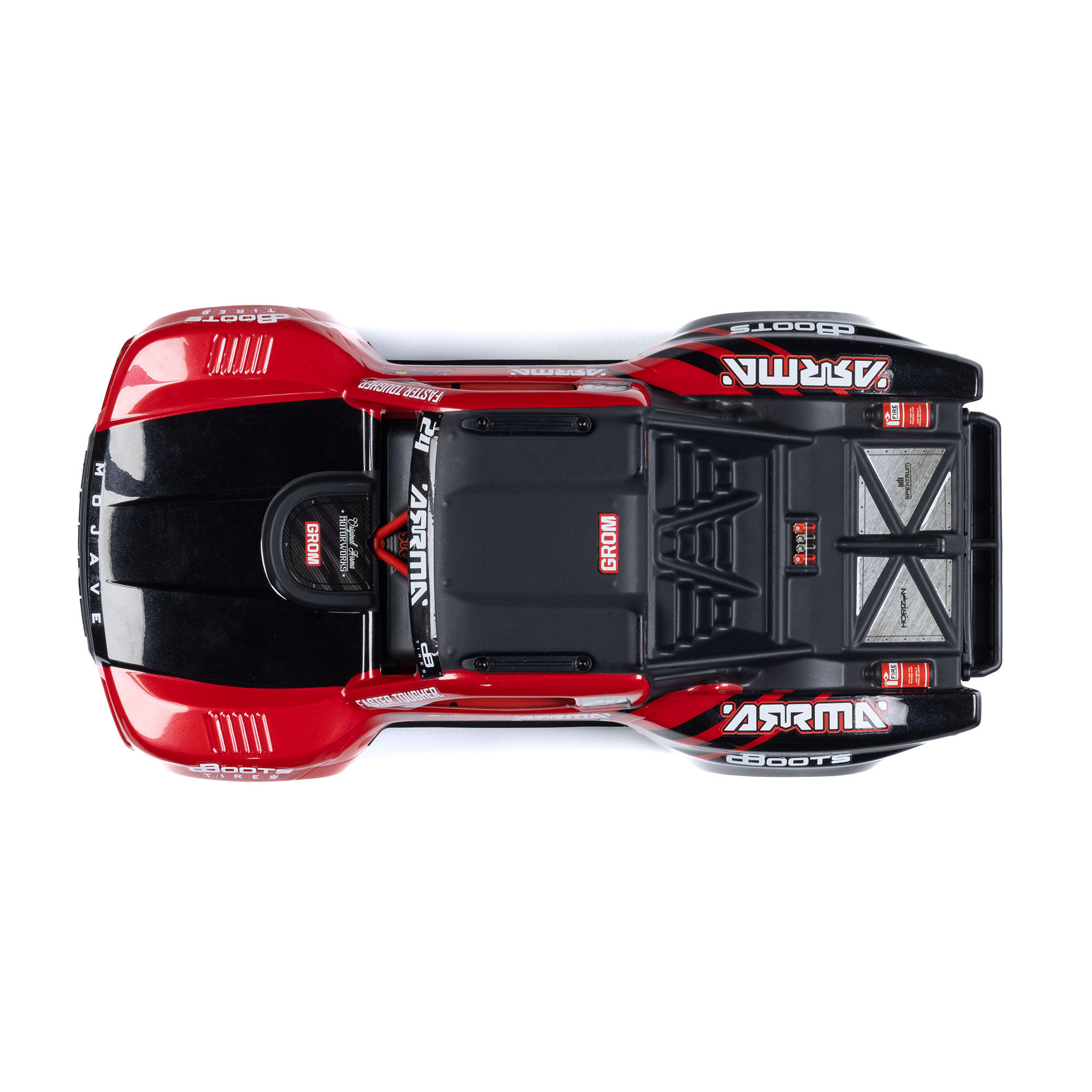 ARRMA 1/16 MOJAVE GROM 4X4 RTR Brushed Desert Truck (Battery & Charger Included), Red/Black