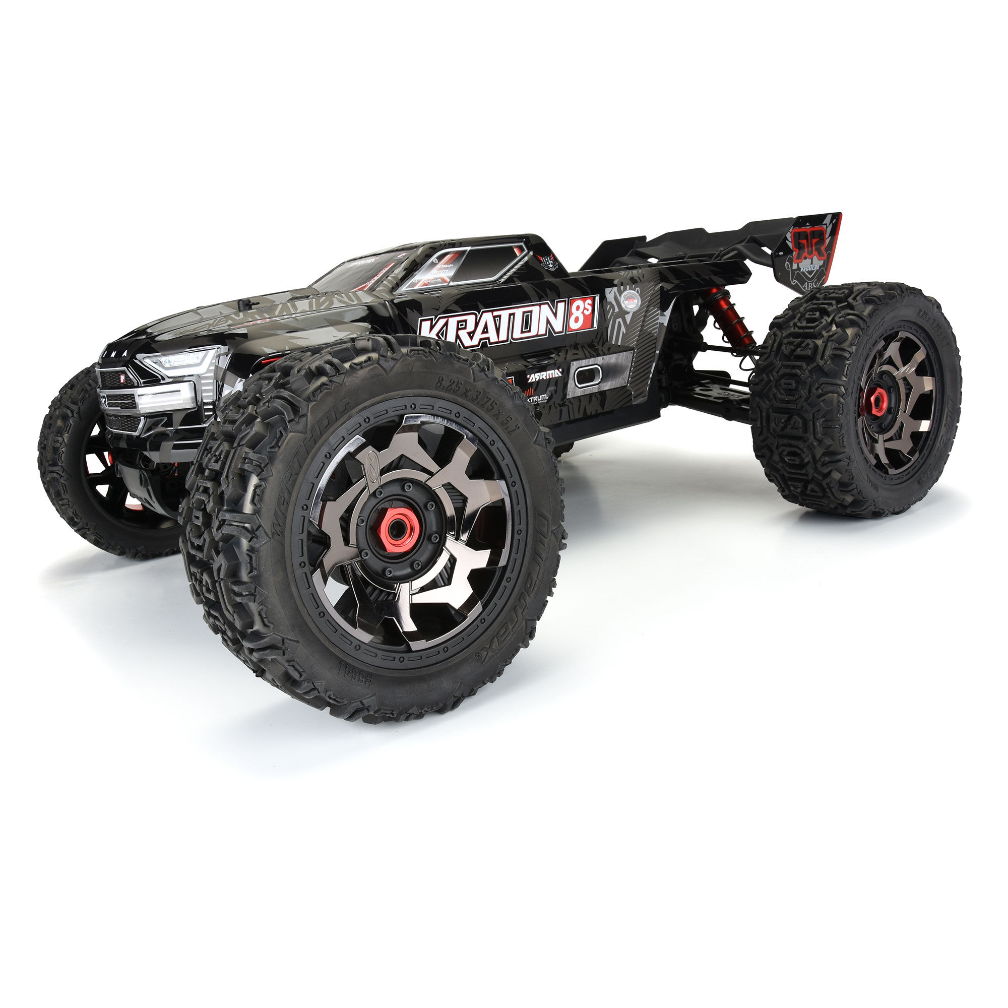 Duratrax Clip-Lock Wheel Face Black Chrome for Ripper 5.7" Wheel (2)